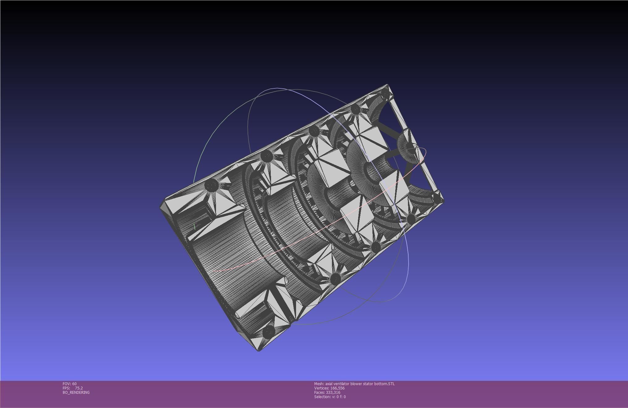 3D-Printable Axial Ventilator Blower Assembly 3D print model_107