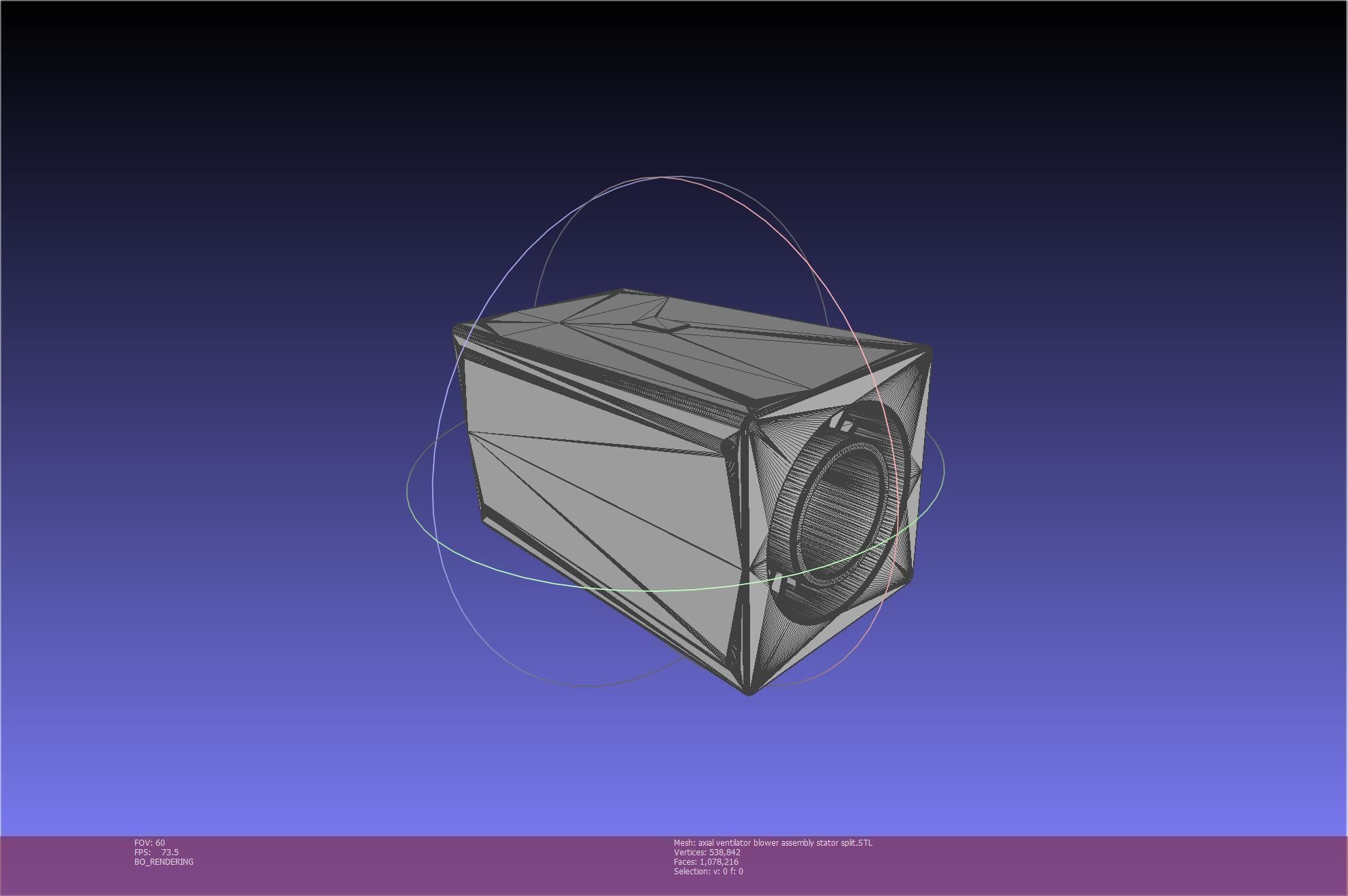 3D-Printable Axial Ventilator Blower Assembly 3D print model_46