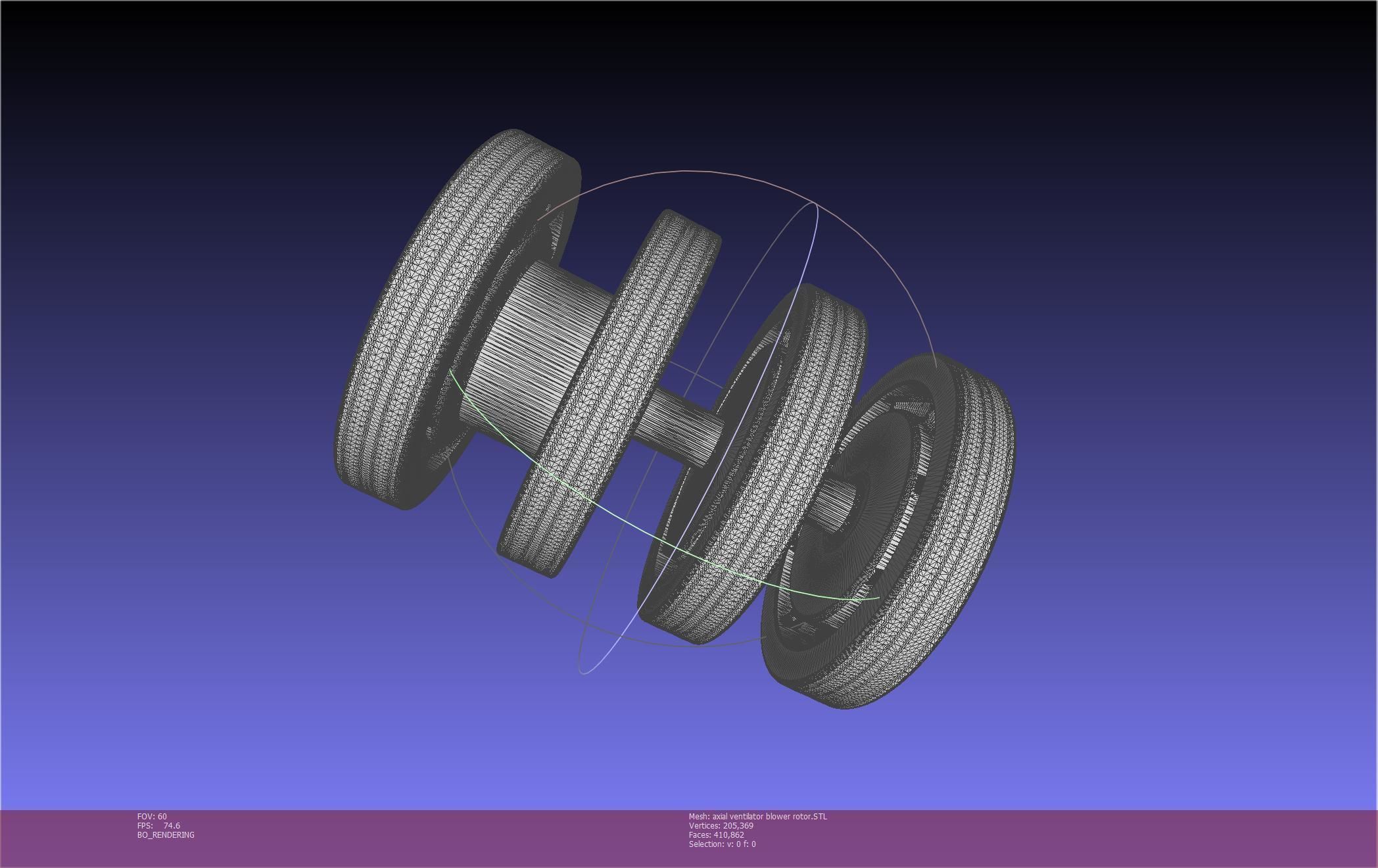 3D-Printable Axial Ventilator Blower Assembly 3D print model_18