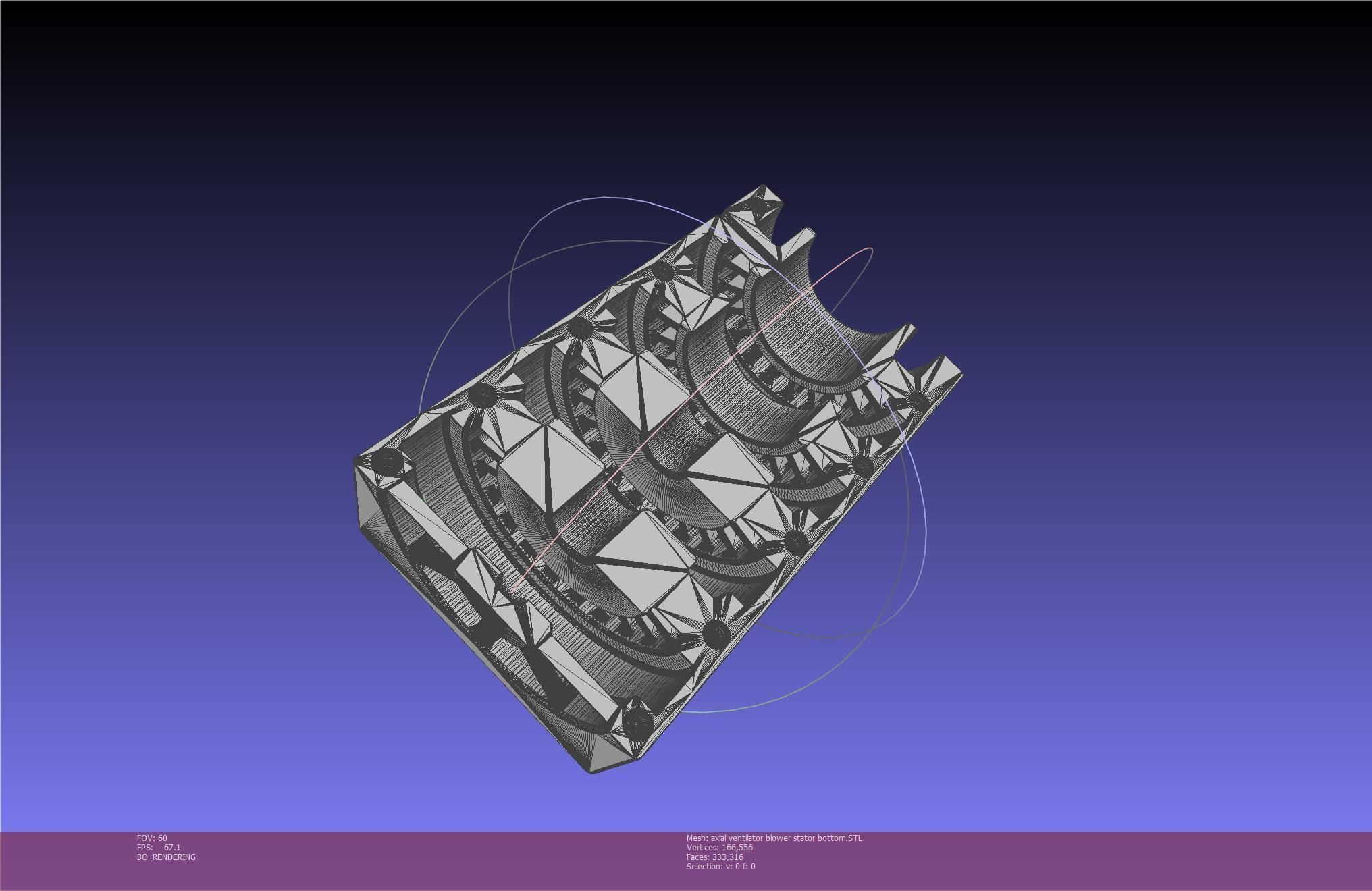 3D-Printable Axial Ventilator Blower Assembly 3D print model_102