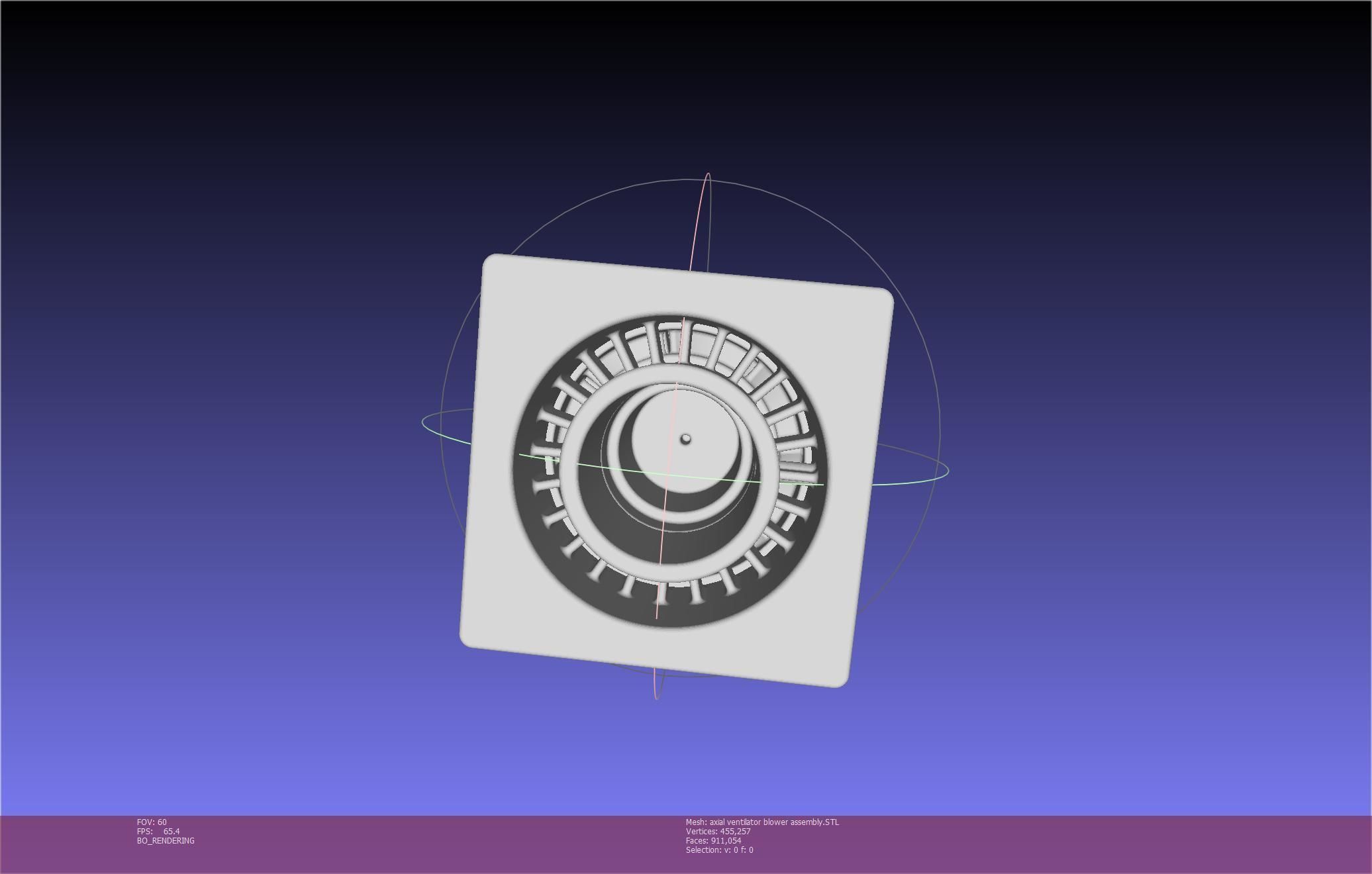 3D-Printable Axial Ventilator Blower Assembly 3D print model_47