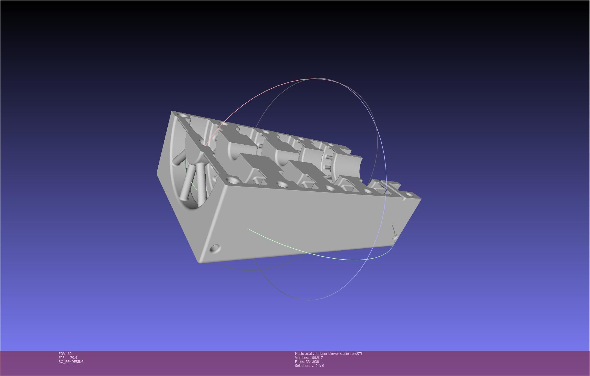 3D-Printable Axial Ventilator Blower Assembly 3D print model_85