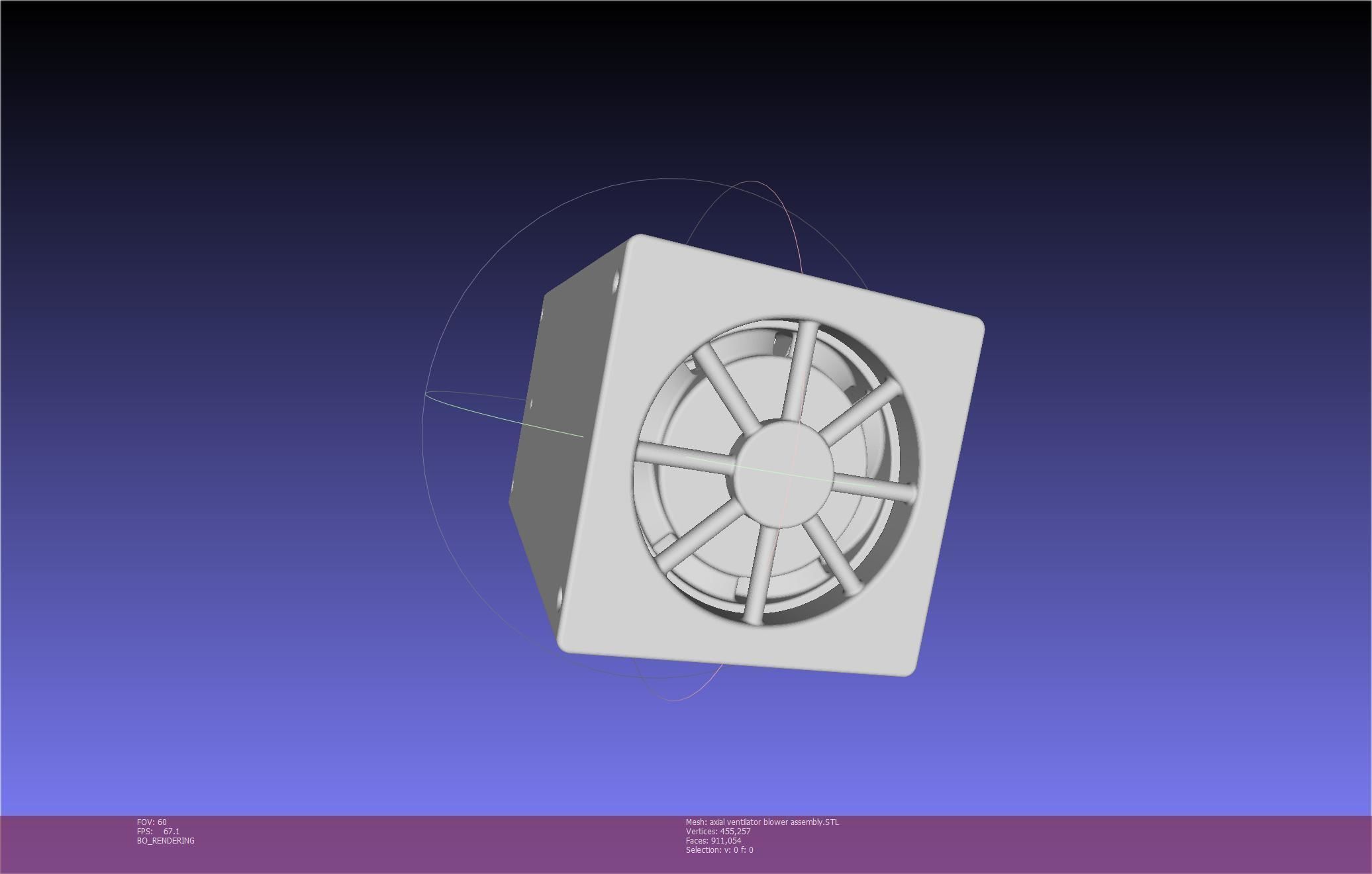 3D-Printable Axial Ventilator Blower Assembly 3D print model_48