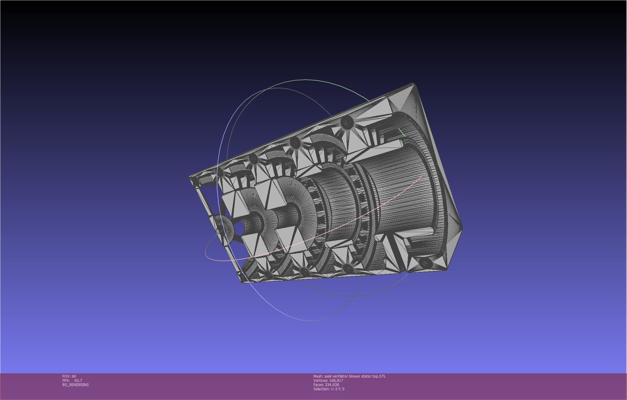 3D-Printable Axial Ventilator Blower Assembly 3D print model_62