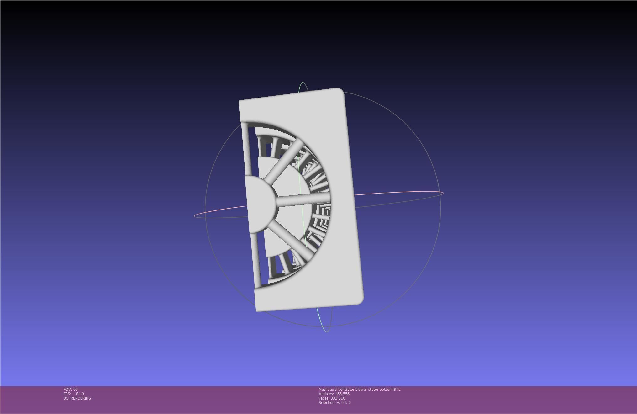 3D-Printable Axial Ventilator Blower Assembly 3D print model_113