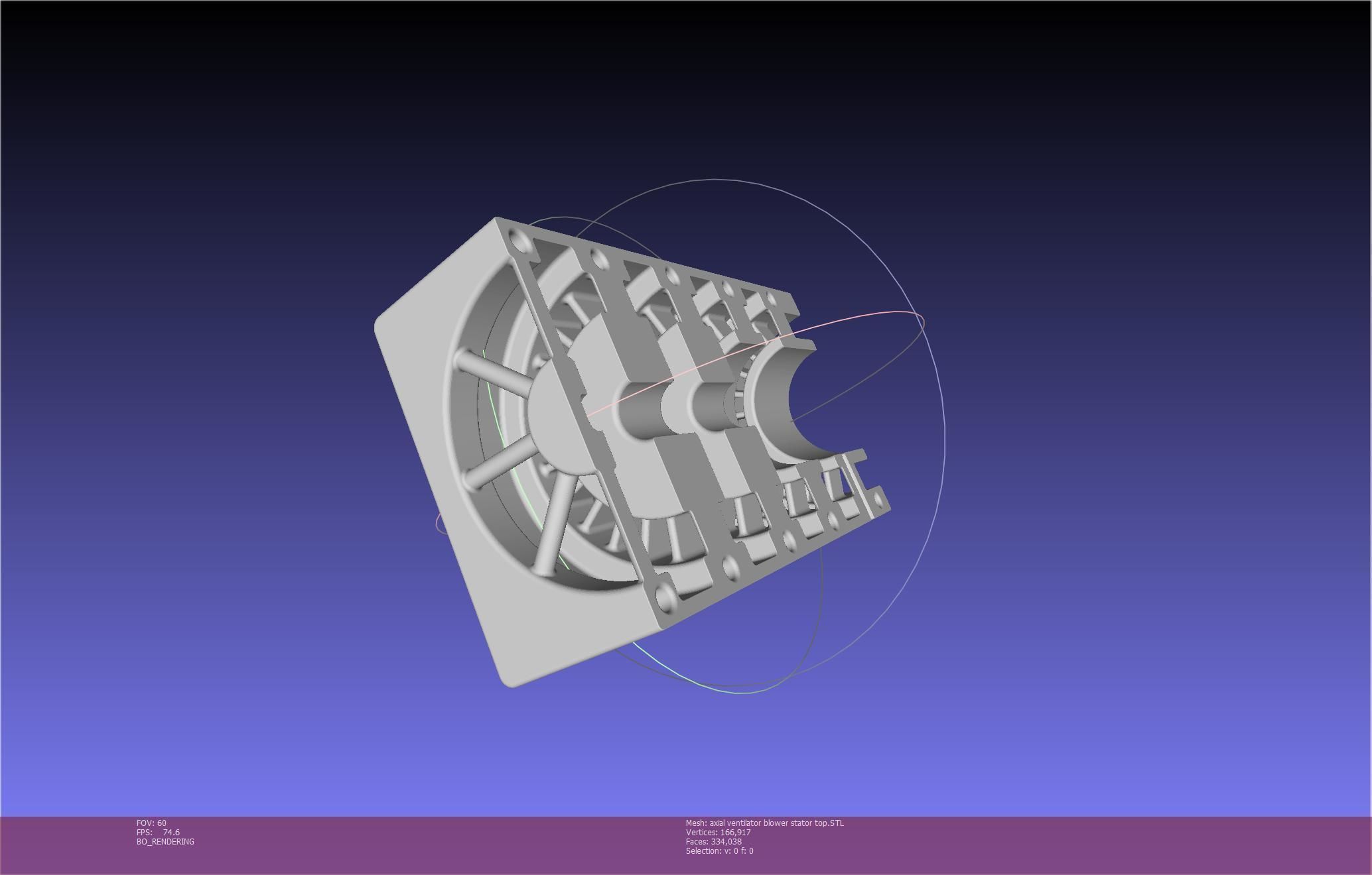 3D-Printable Axial Ventilator Blower Assembly 3D print model_75