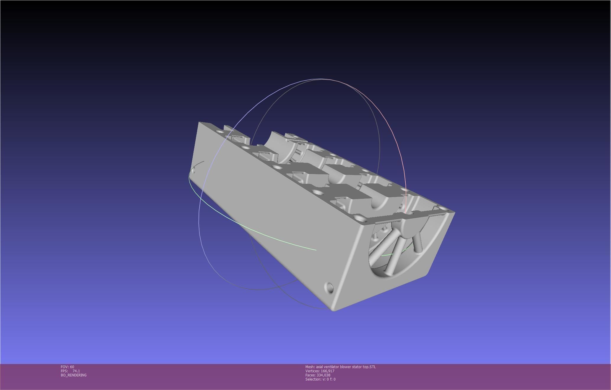 3D-Printable Axial Ventilator Blower Assembly 3D print model_87