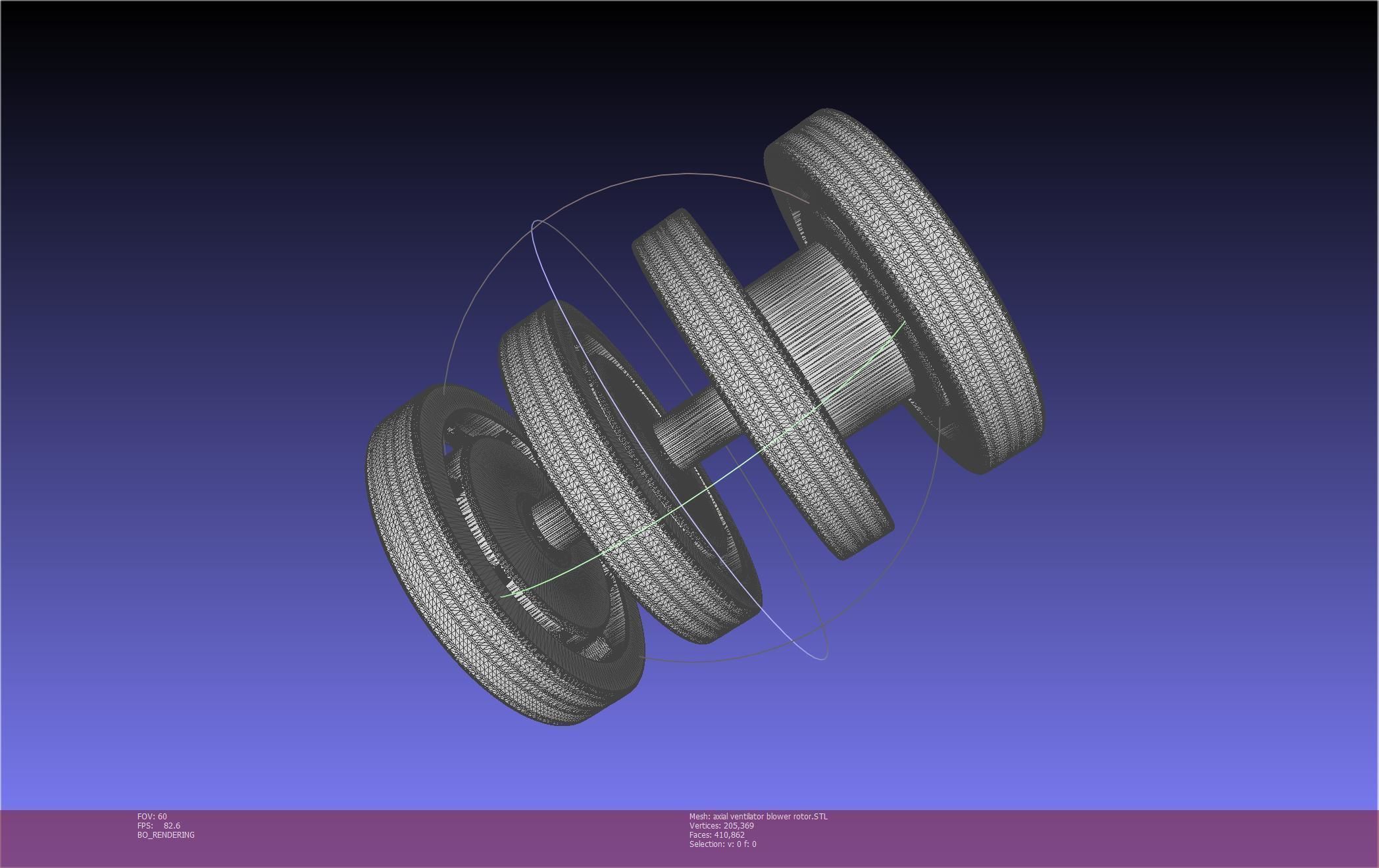 3D-Printable Axial Ventilator Blower Assembly 3D print model_12
