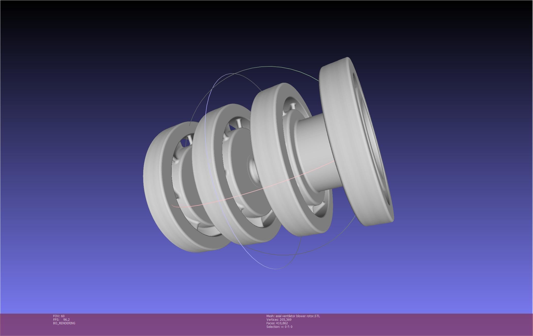 3D-Printable Axial Ventilator Blower Assembly 3D print model_24