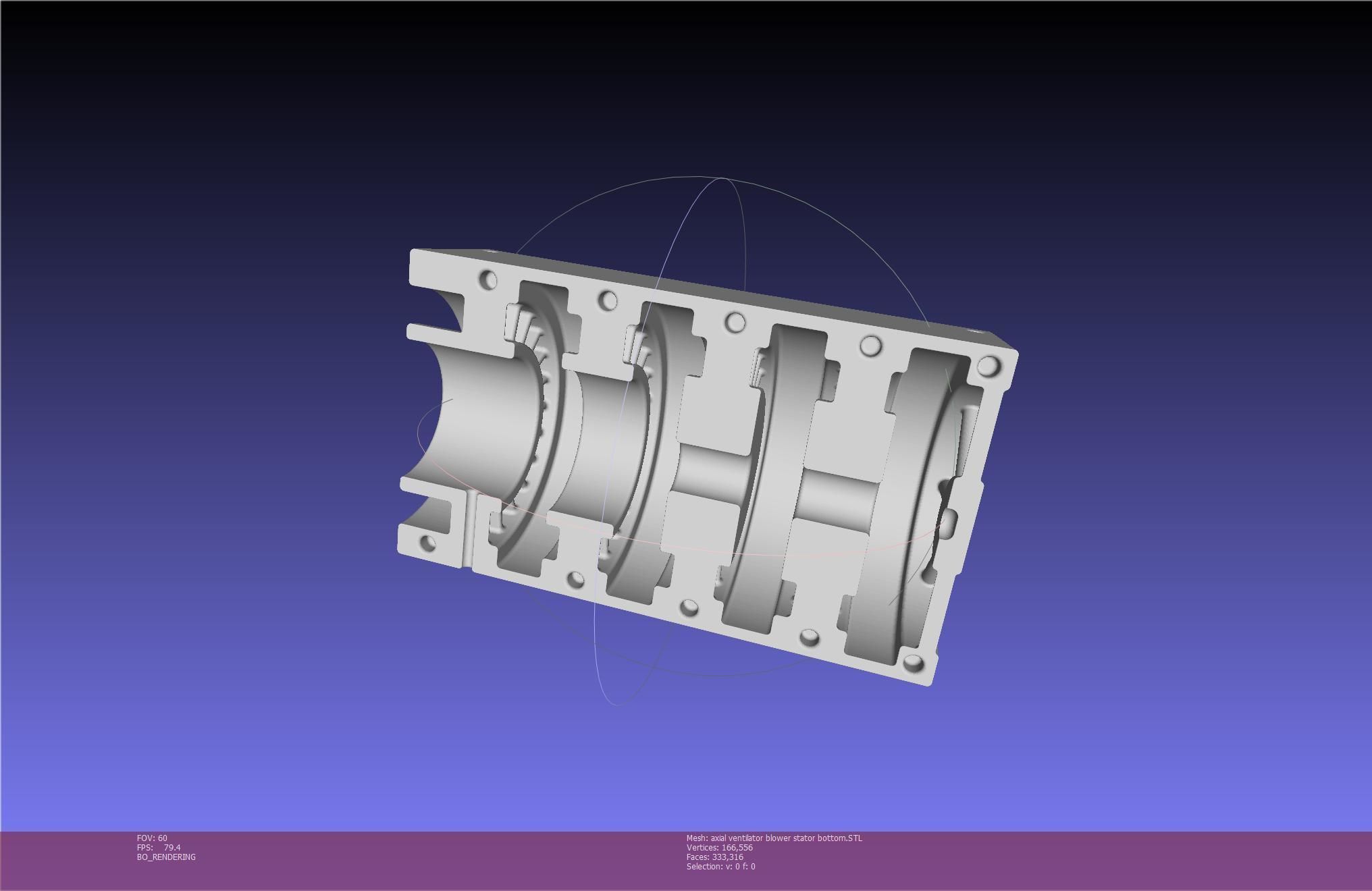 3D-Printable Axial Ventilator Blower Assembly 3D print model_132