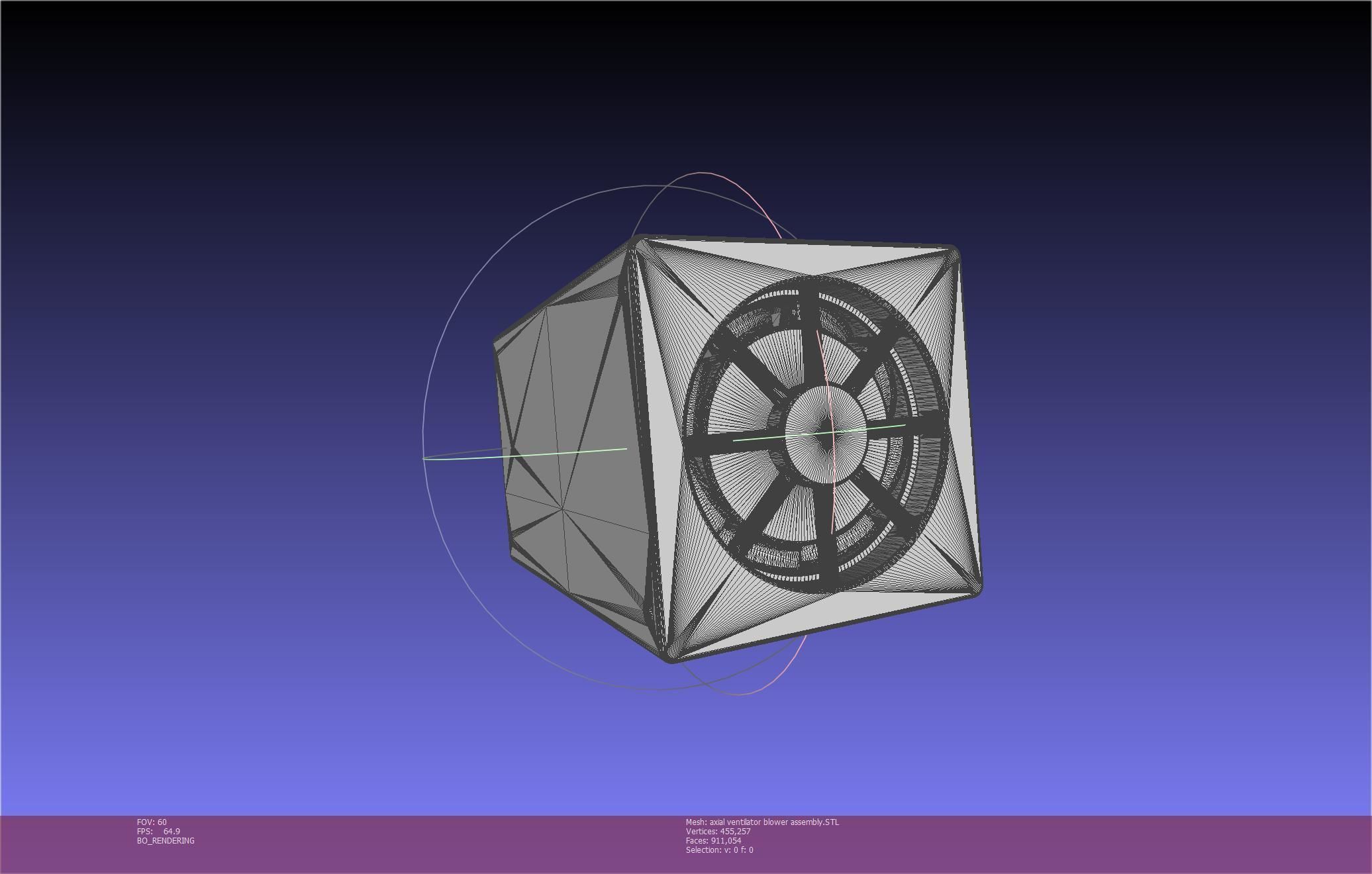 3D-Printable Axial Ventilator Blower Assembly 3D print model_42