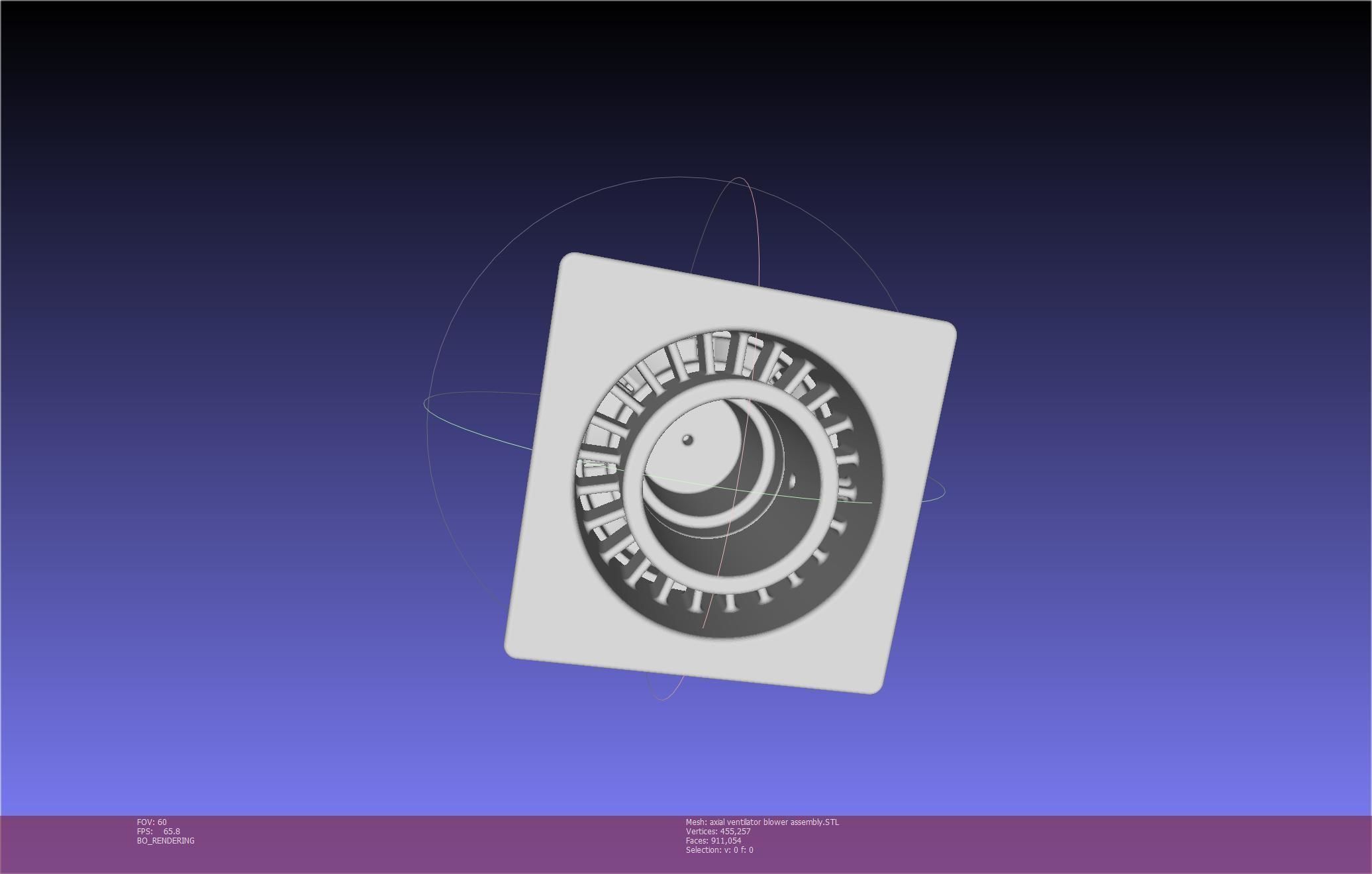 3D-Printable Axial Ventilator Blower Assembly 3D print model_38