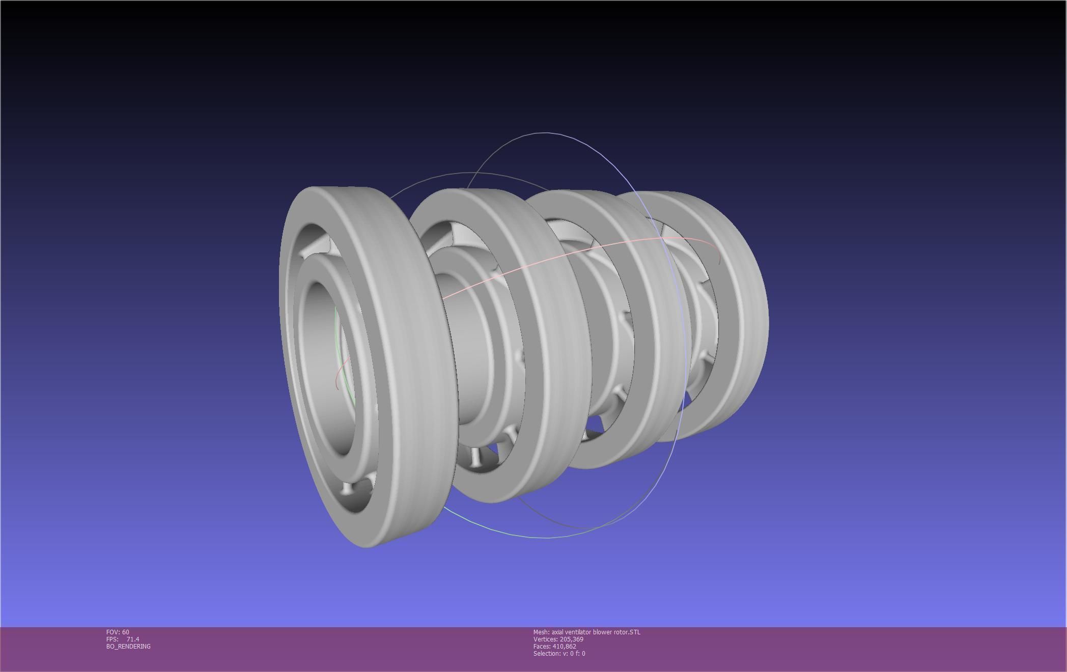 3D-Printable Axial Ventilator Blower Assembly 3D print model_19