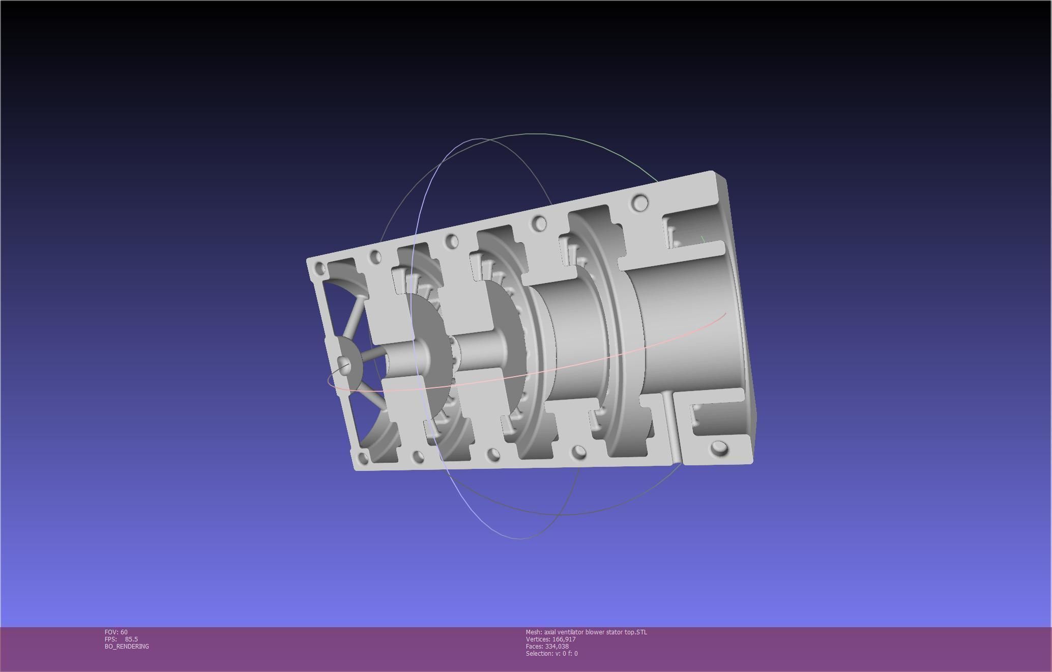 3D-Printable Axial Ventilator Blower Assembly 3D print model_77