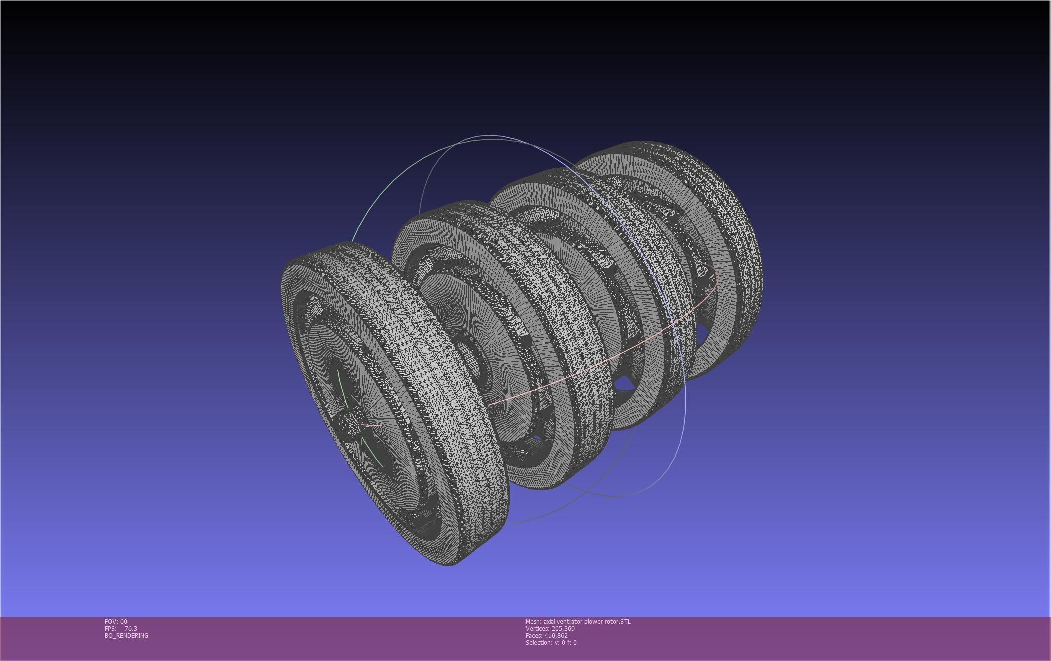 3D-Printable Axial Ventilator Blower Assembly 3D print model_14