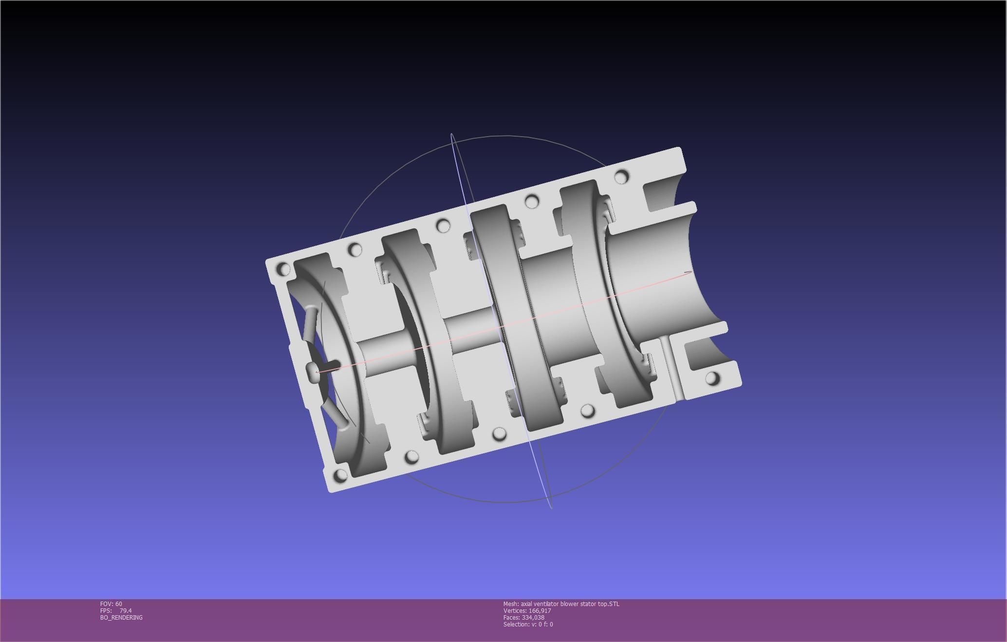 3D-Printable Axial Ventilator Blower Assembly 3D print model_78