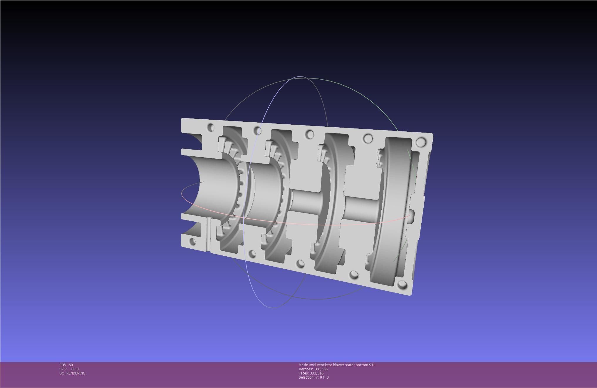 3D-Printable Axial Ventilator Blower Assembly 3D print model_115