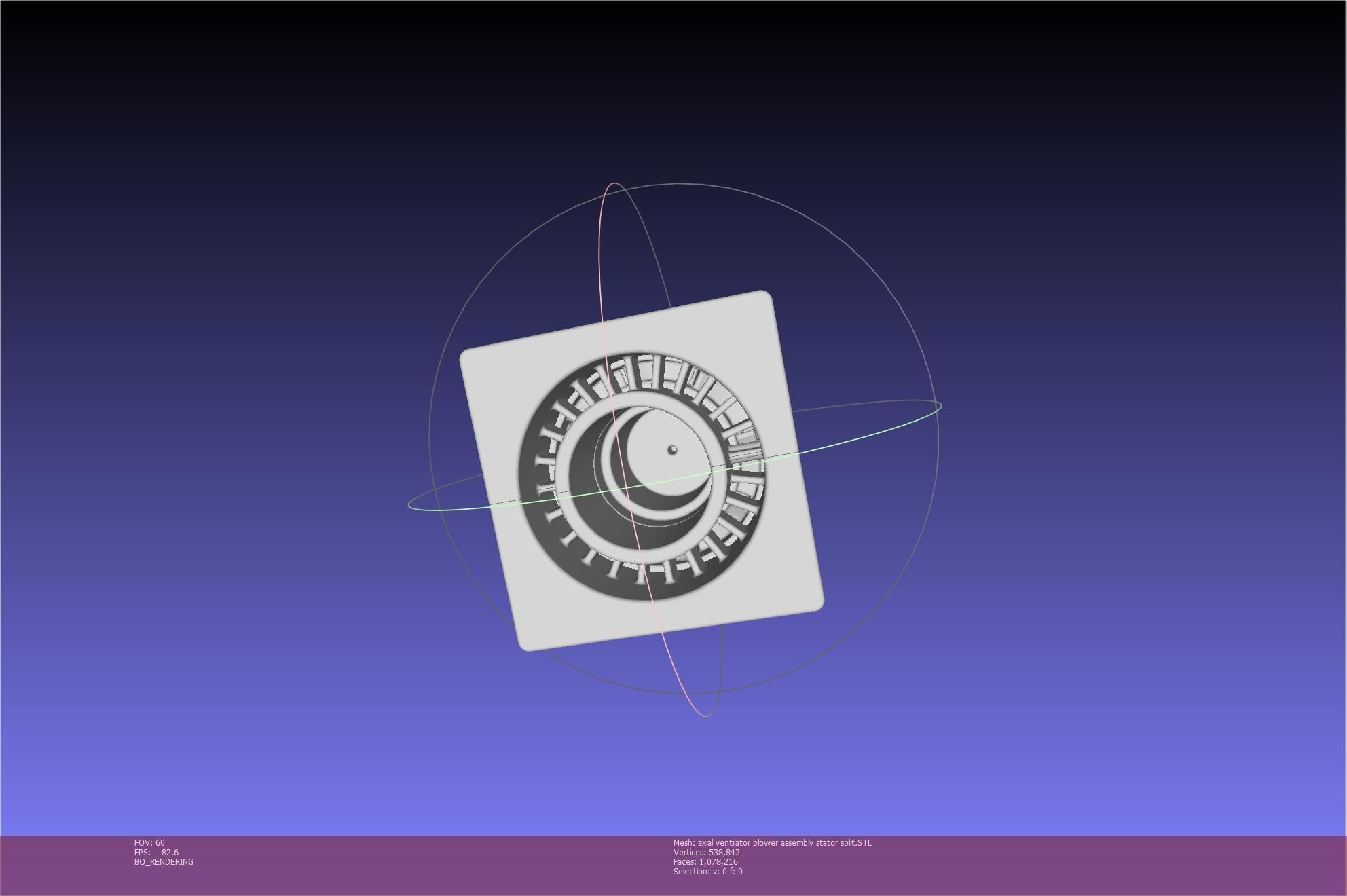 3D-Printable Axial Ventilator Blower Assembly 3D print model_53