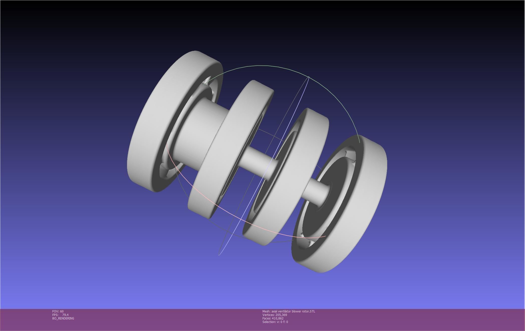 3D-Printable Axial Ventilator Blower Assembly 3D print model_27