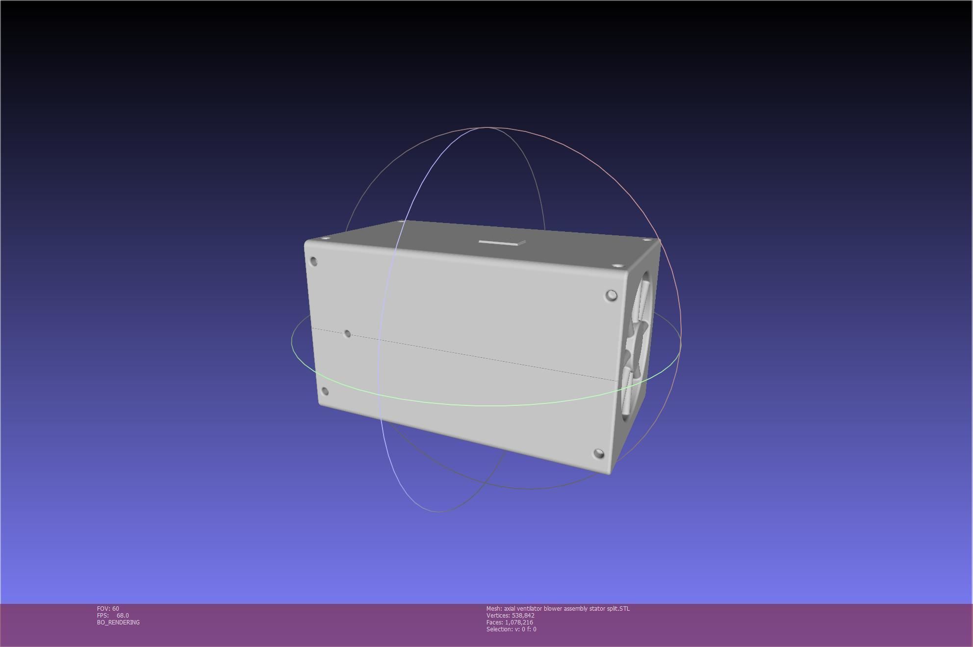 3D-Printable Axial Ventilator Blower Assembly 3D print model_54