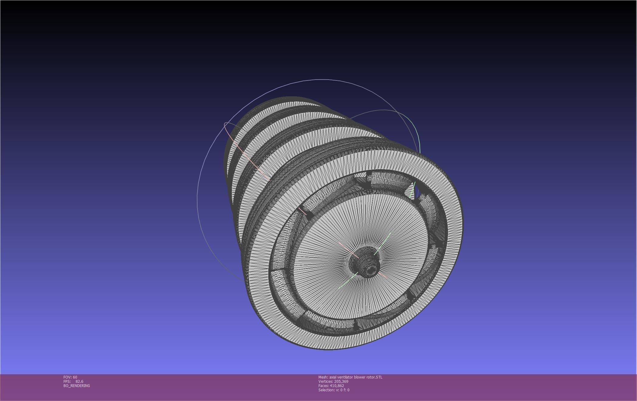 3D-Printable Axial Ventilator Blower Assembly 3D print model_16