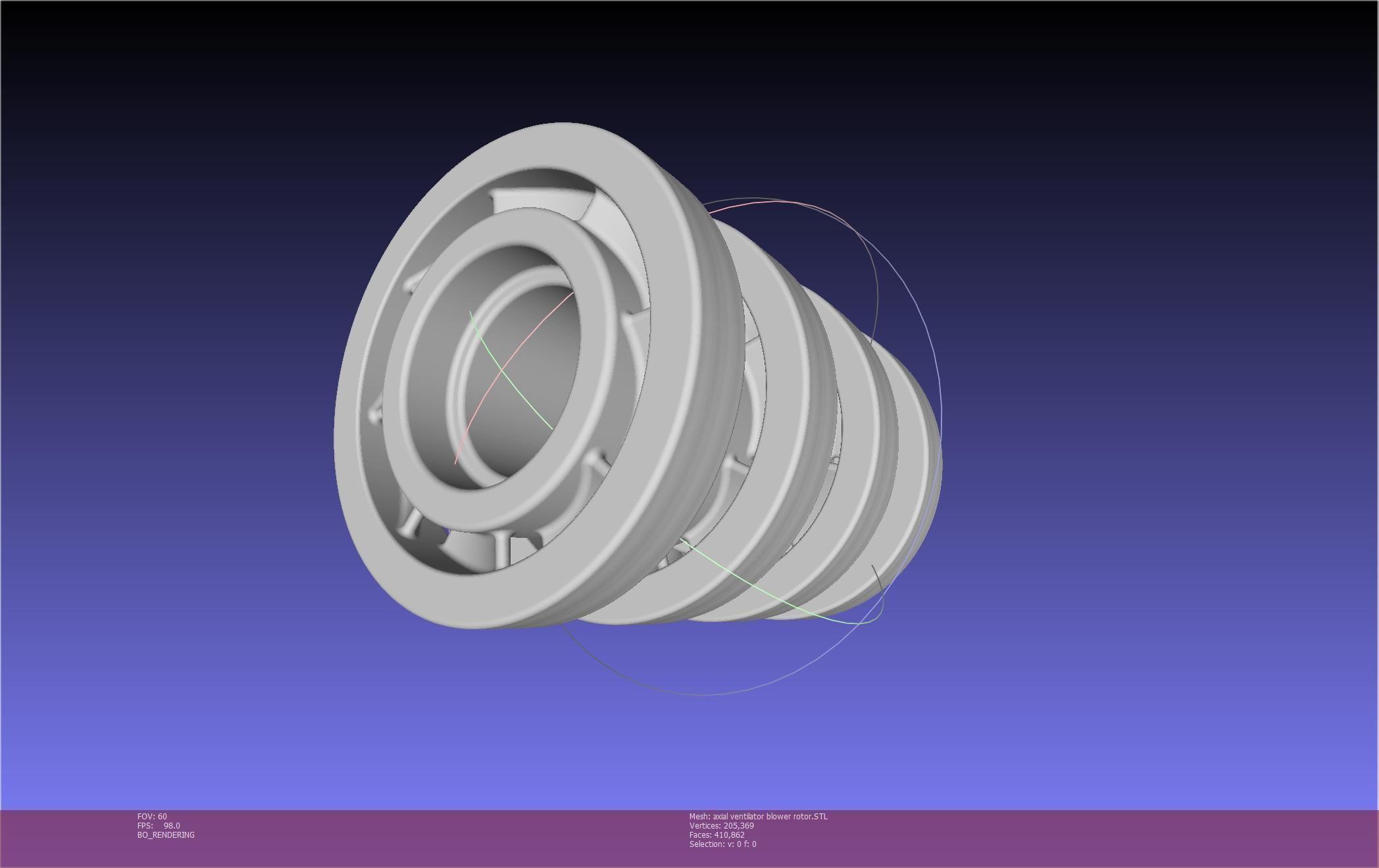 3D-Printable Axial Ventilator Blower Assembly 3D print model_17