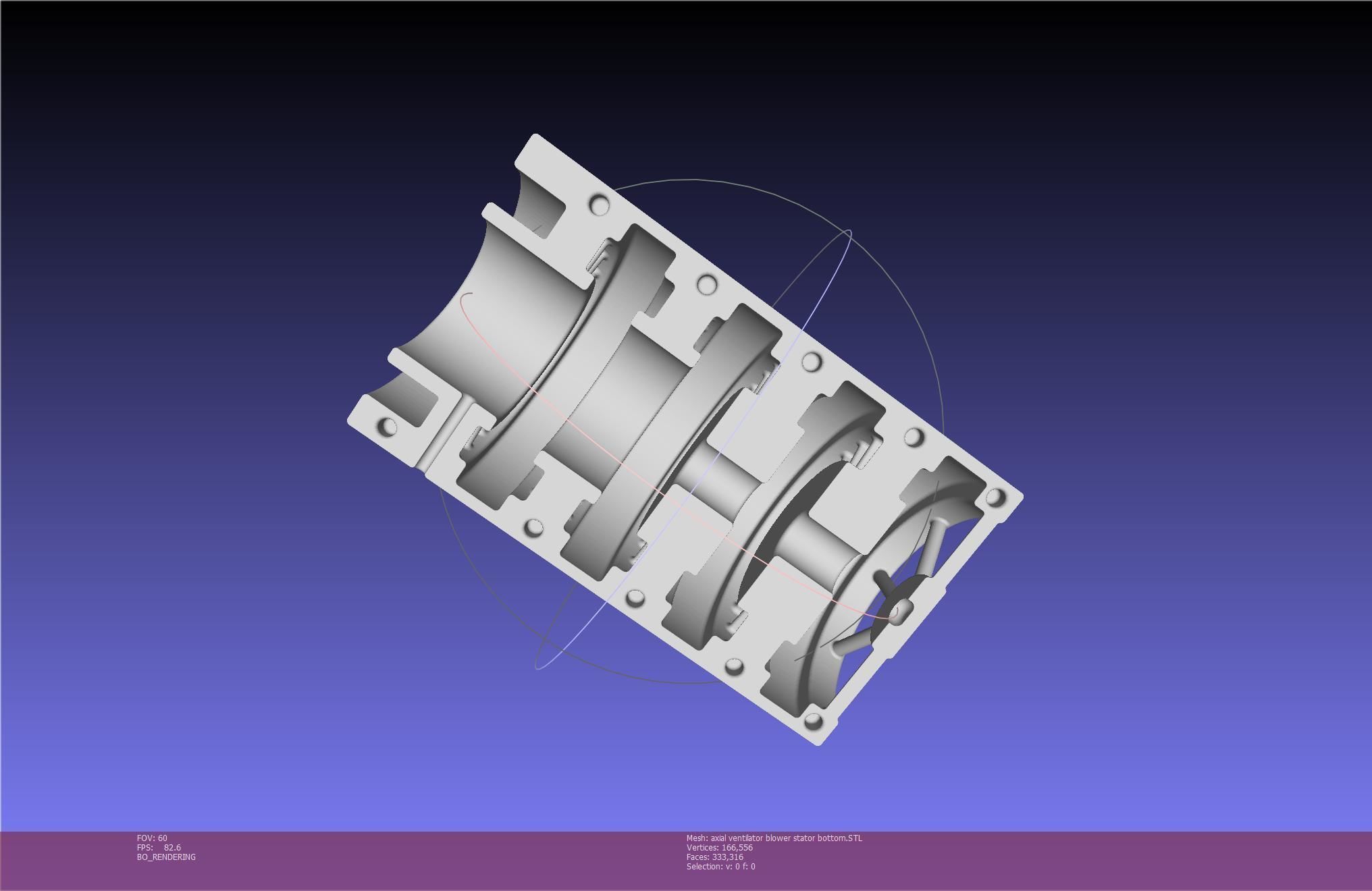 3D-Printable Axial Ventilator Blower Assembly 3D print model_124