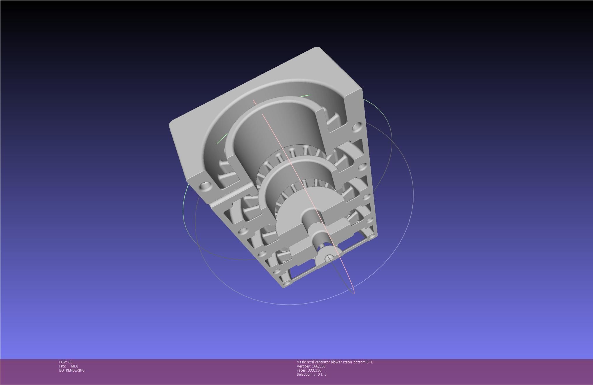 3D-Printable Axial Ventilator Blower Assembly 3D print model_123