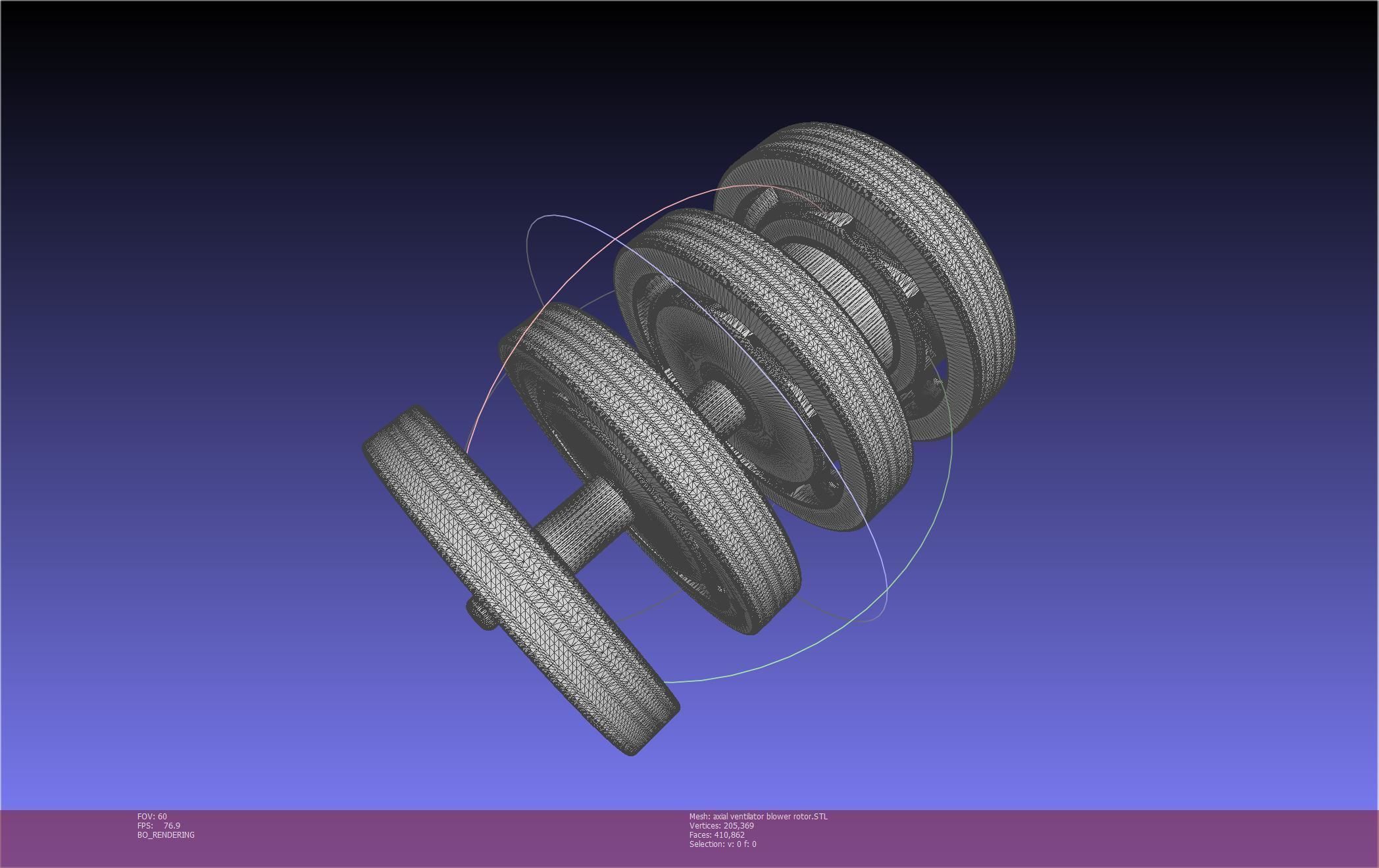 3D-Printable Axial Ventilator Blower Assembly 3D print model_13