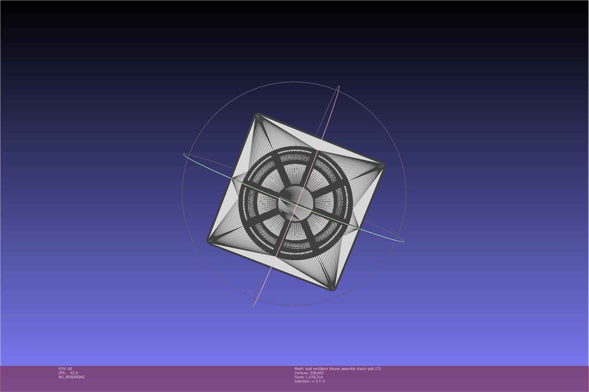 3D-Printable Axial Ventilator Blower Assembly 3D print model_50