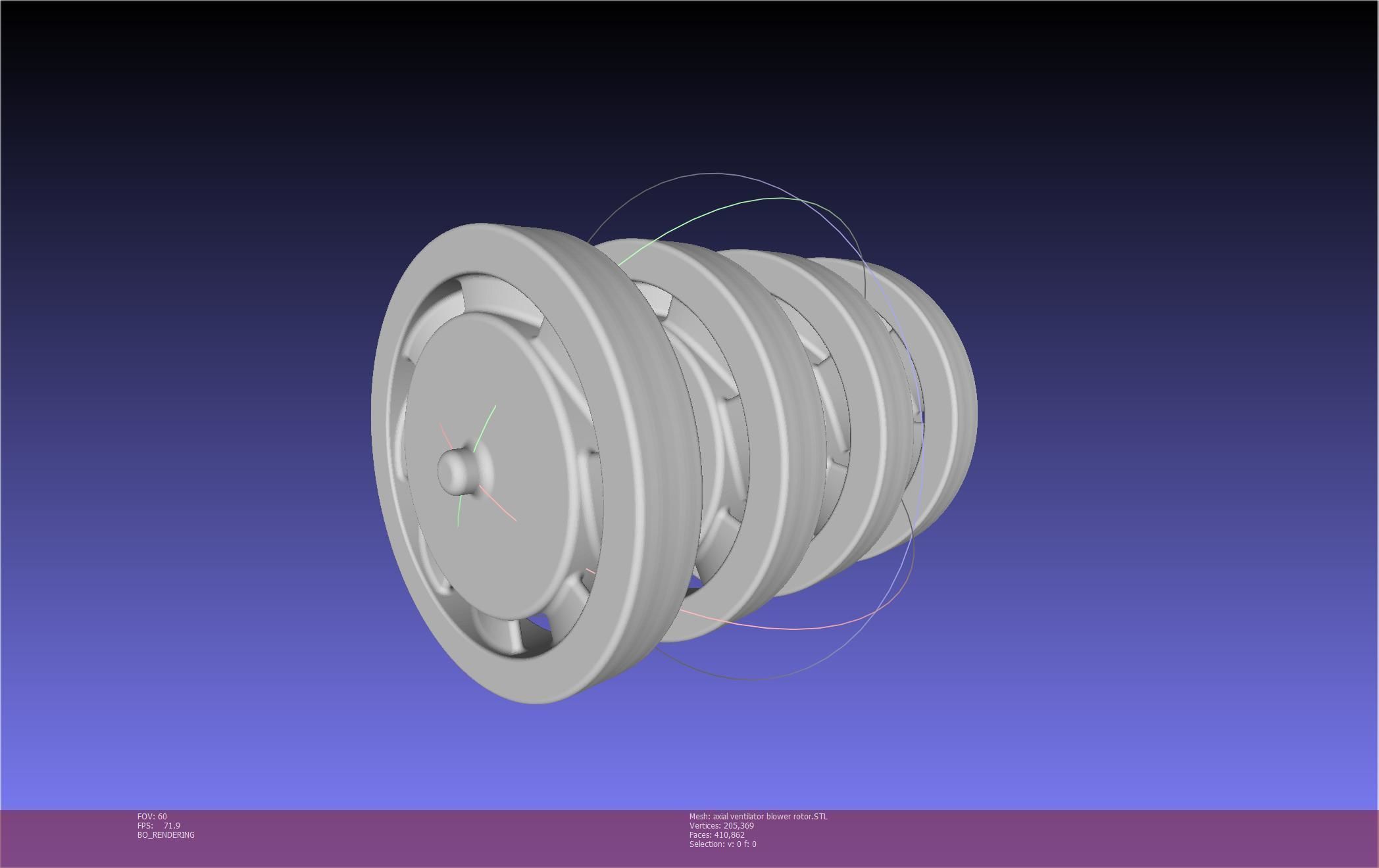 3D-Printable Axial Ventilator Blower Assembly 3D print model_22
