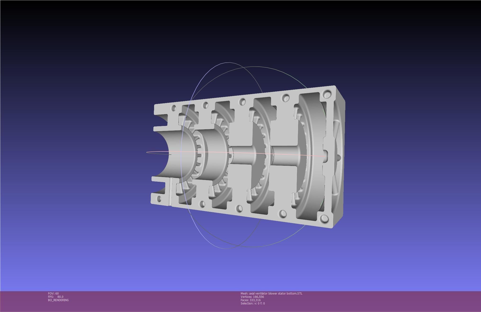 3D-Printable Axial Ventilator Blower Assembly 3D print model_110