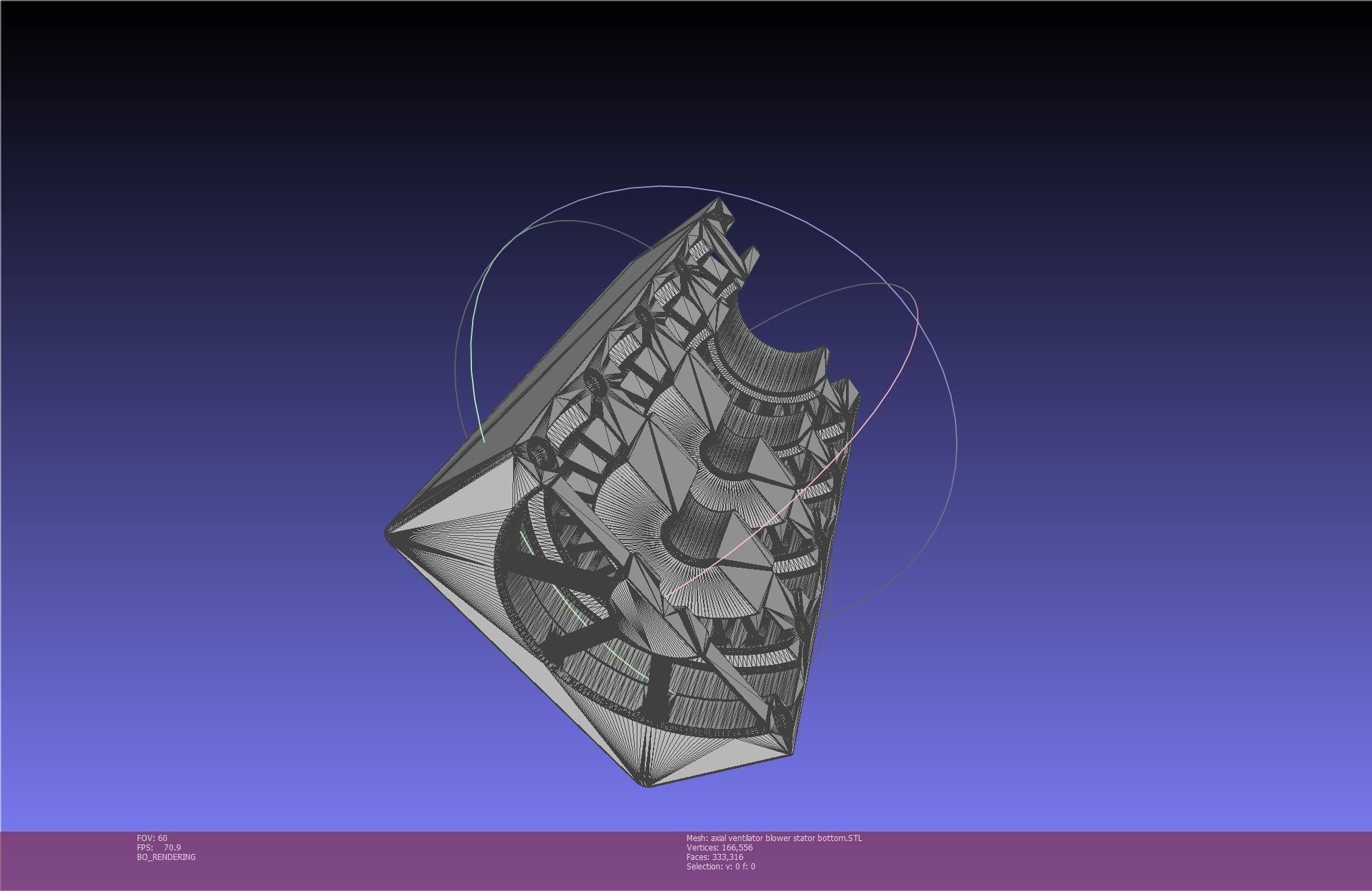 3D-Printable Axial Ventilator Blower Assembly 3D print model_103