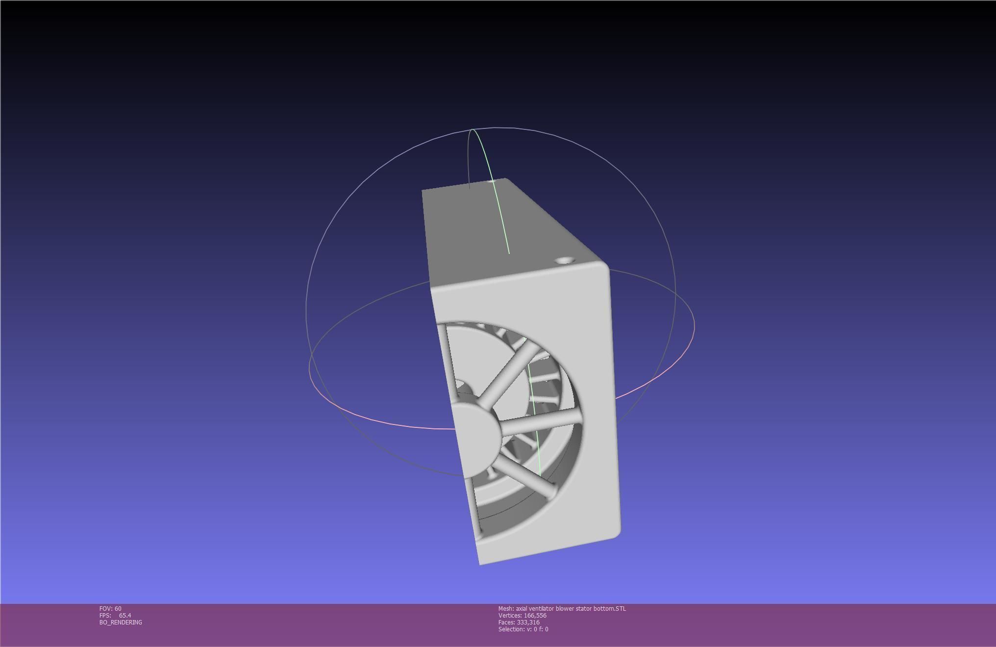3D-Printable Axial Ventilator Blower Assembly 3D print model_114