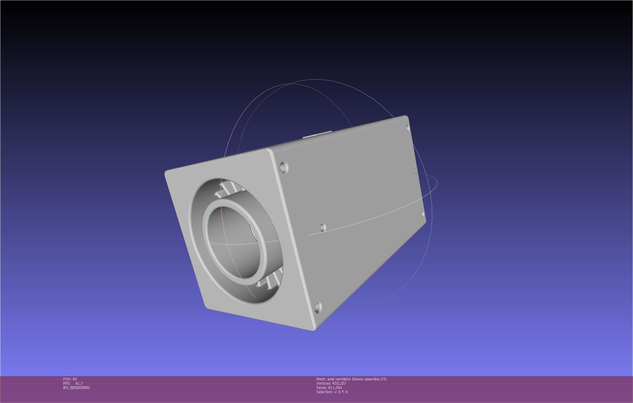 3D-Printable Axial Ventilator Blower Assembly 3D print model_44