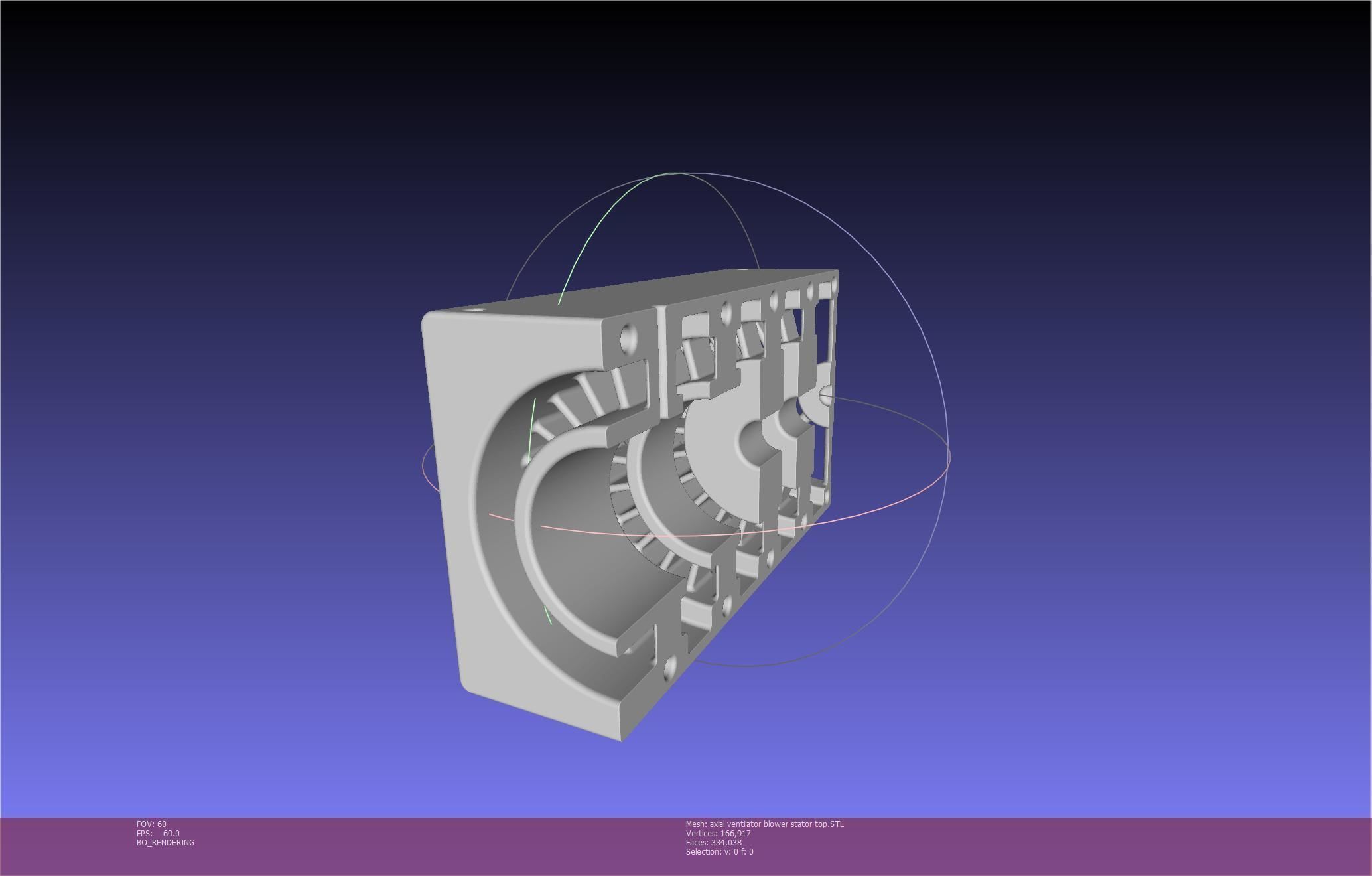 3D-Printable Axial Ventilator Blower Assembly 3D print model_90