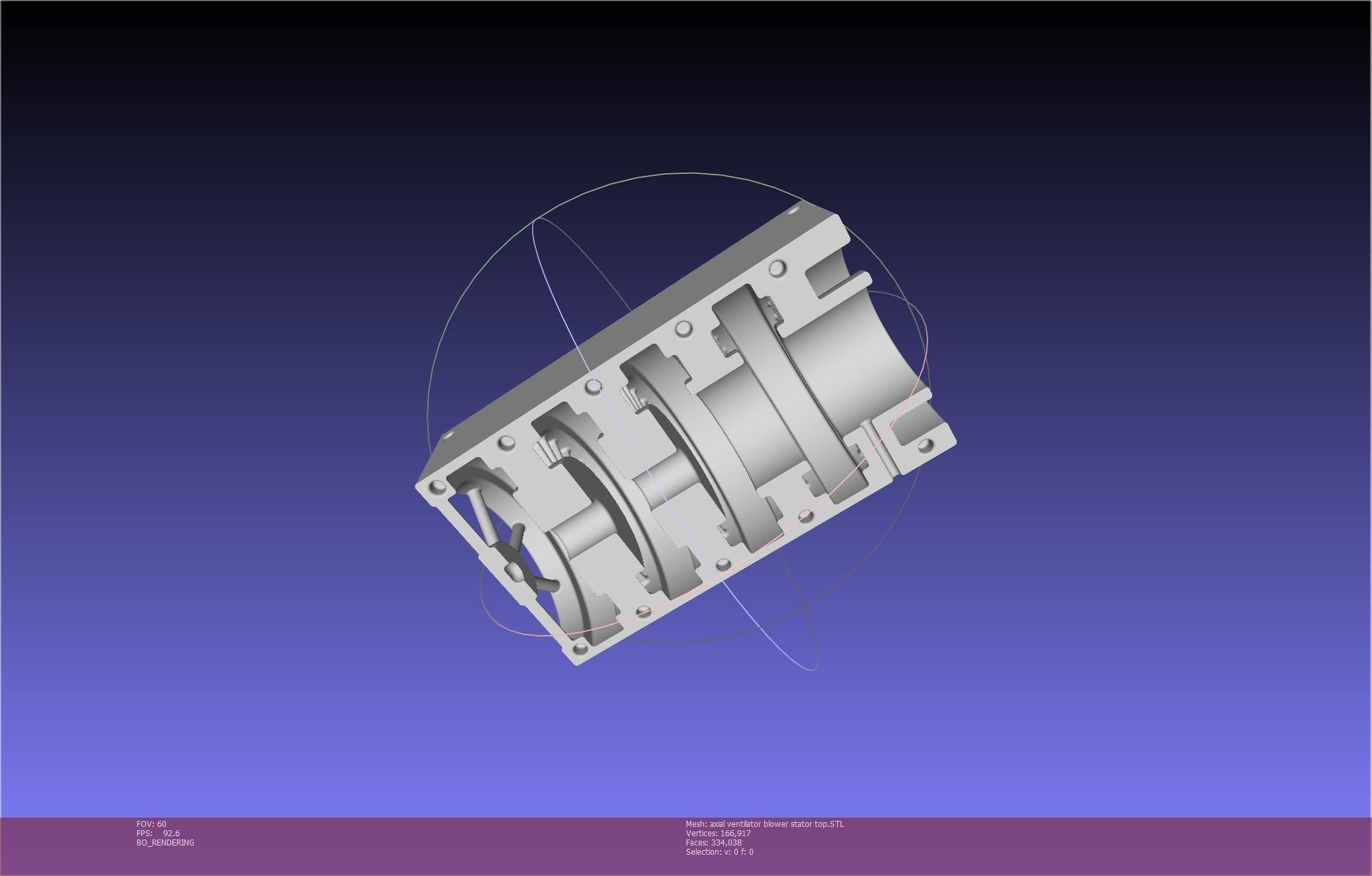 3D-Printable Axial Ventilator Blower Assembly 3D print model_61
