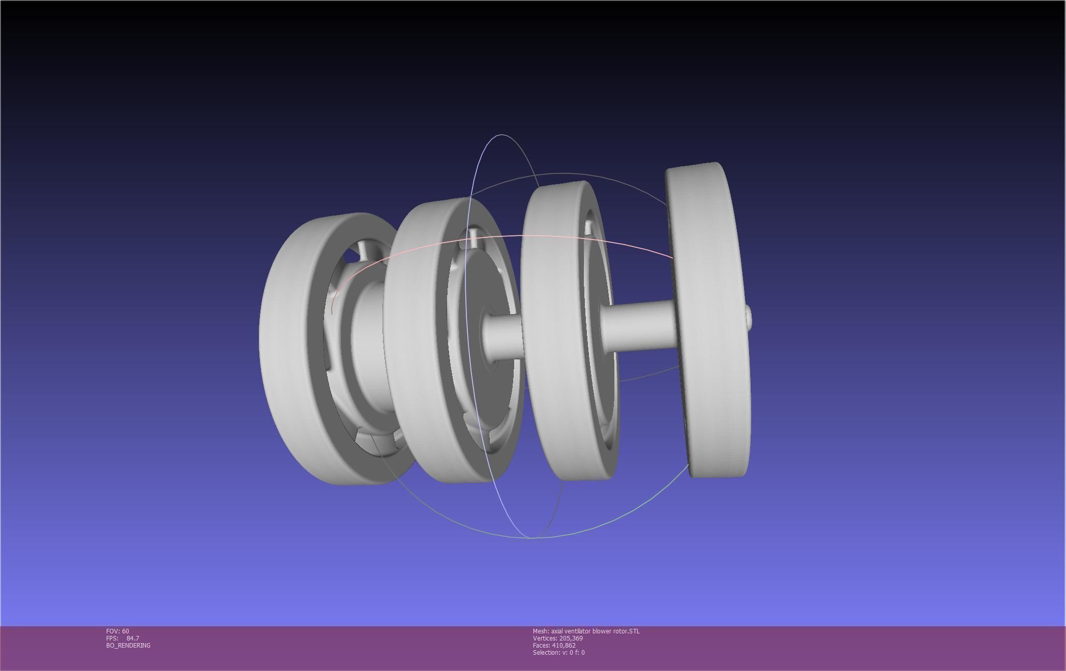 3D-Printable Axial Ventilator Blower Assembly 3D print model_20