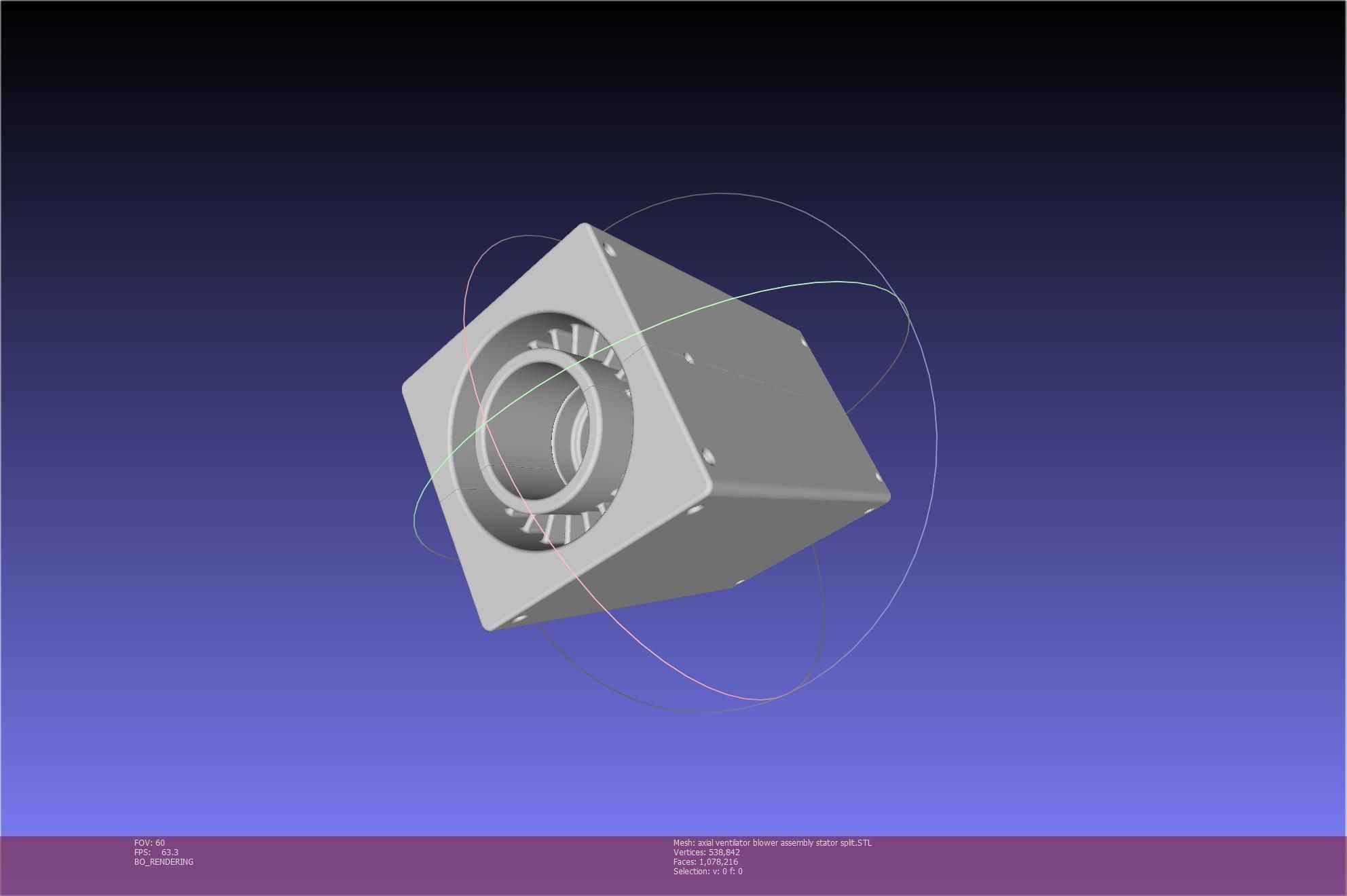 3D-Printable Axial Ventilator Blower Assembly 3D print model_57