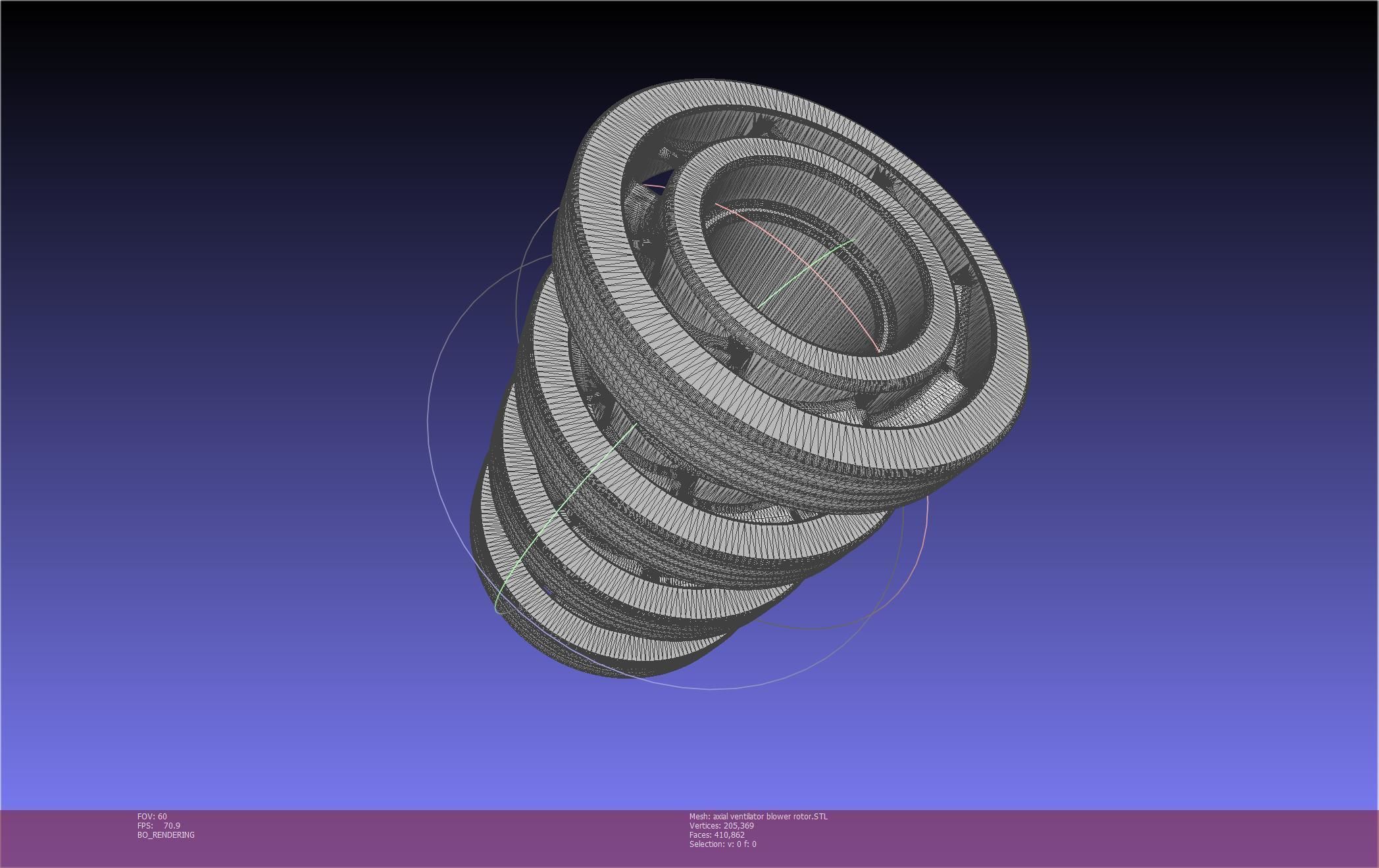 3D-Printable Axial Ventilator Blower Assembly 3D print model_11