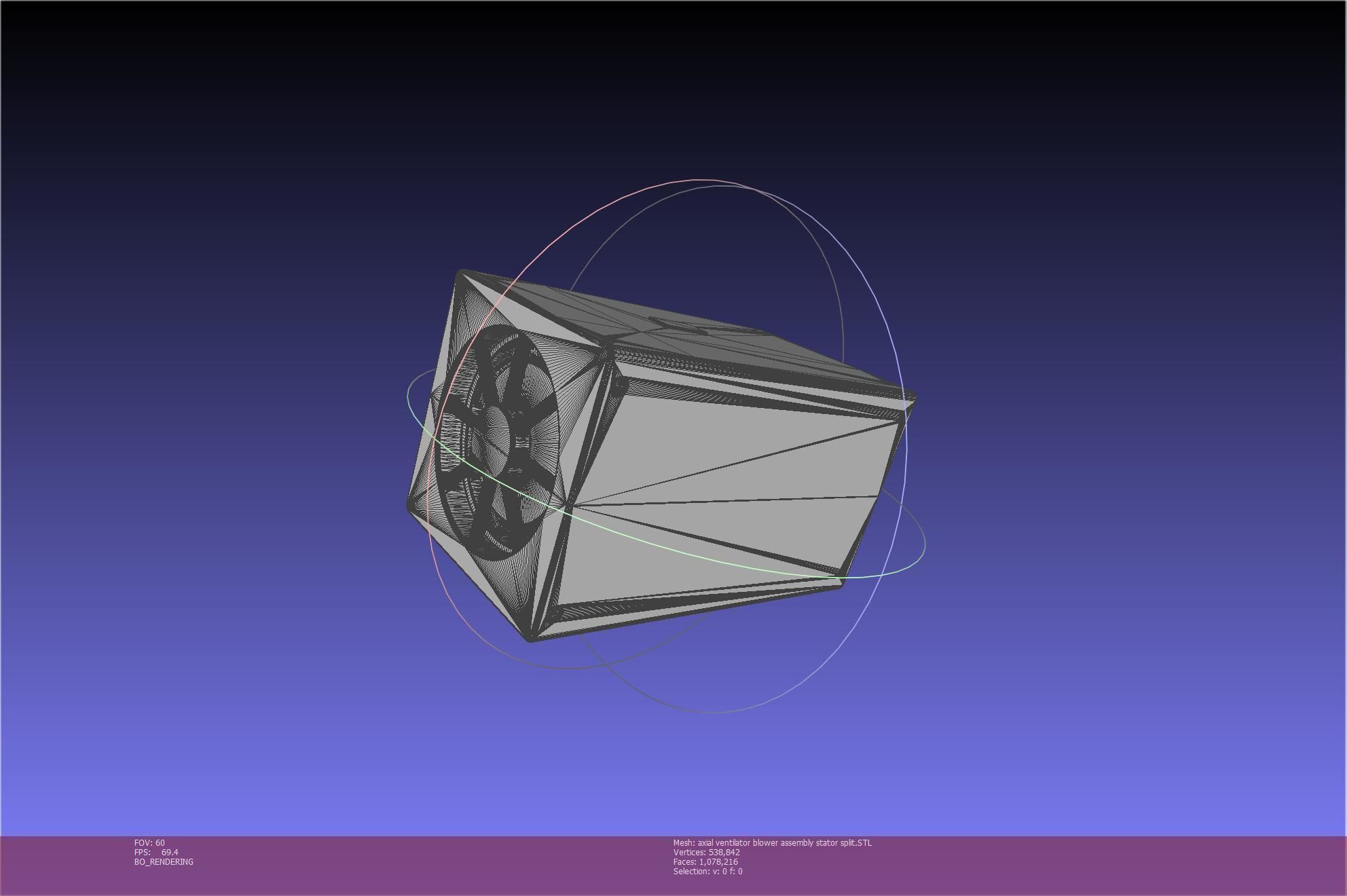 3D-Printable Axial Ventilator Blower Assembly 3D print model_49