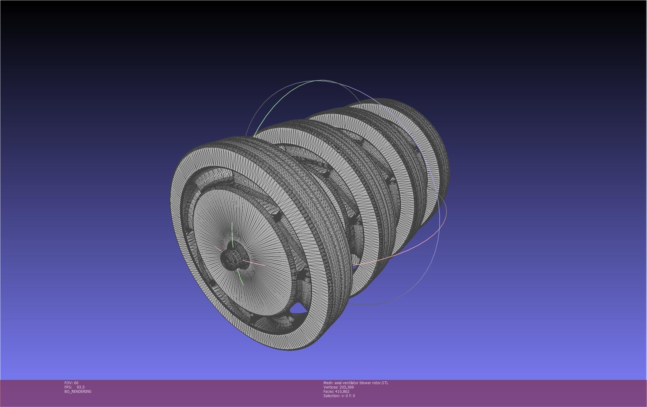 3D-Printable Axial Ventilator Blower Assembly 3D print model_15