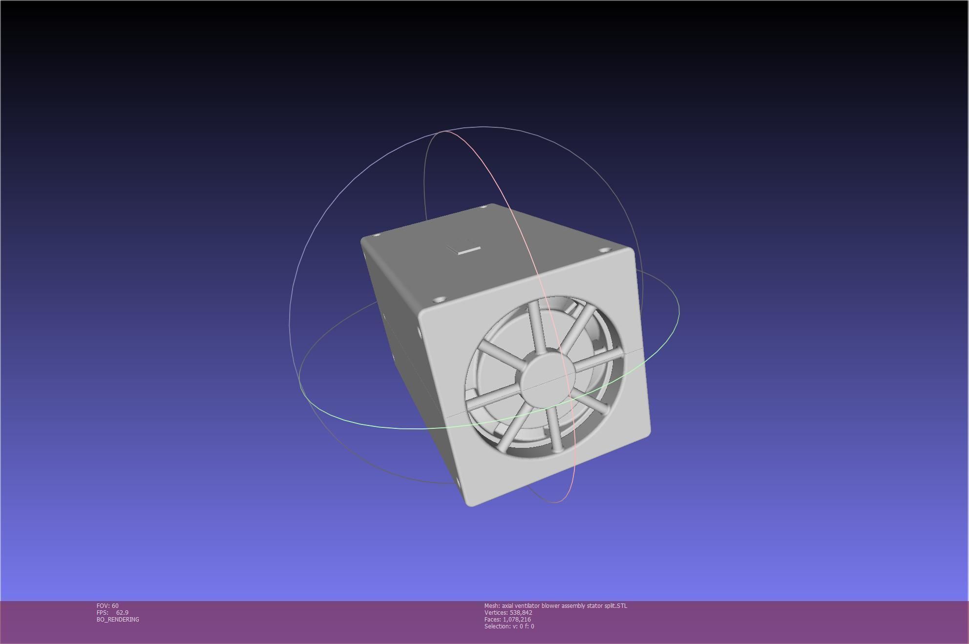 3D-Printable Axial Ventilator Blower Assembly 3D print model_55