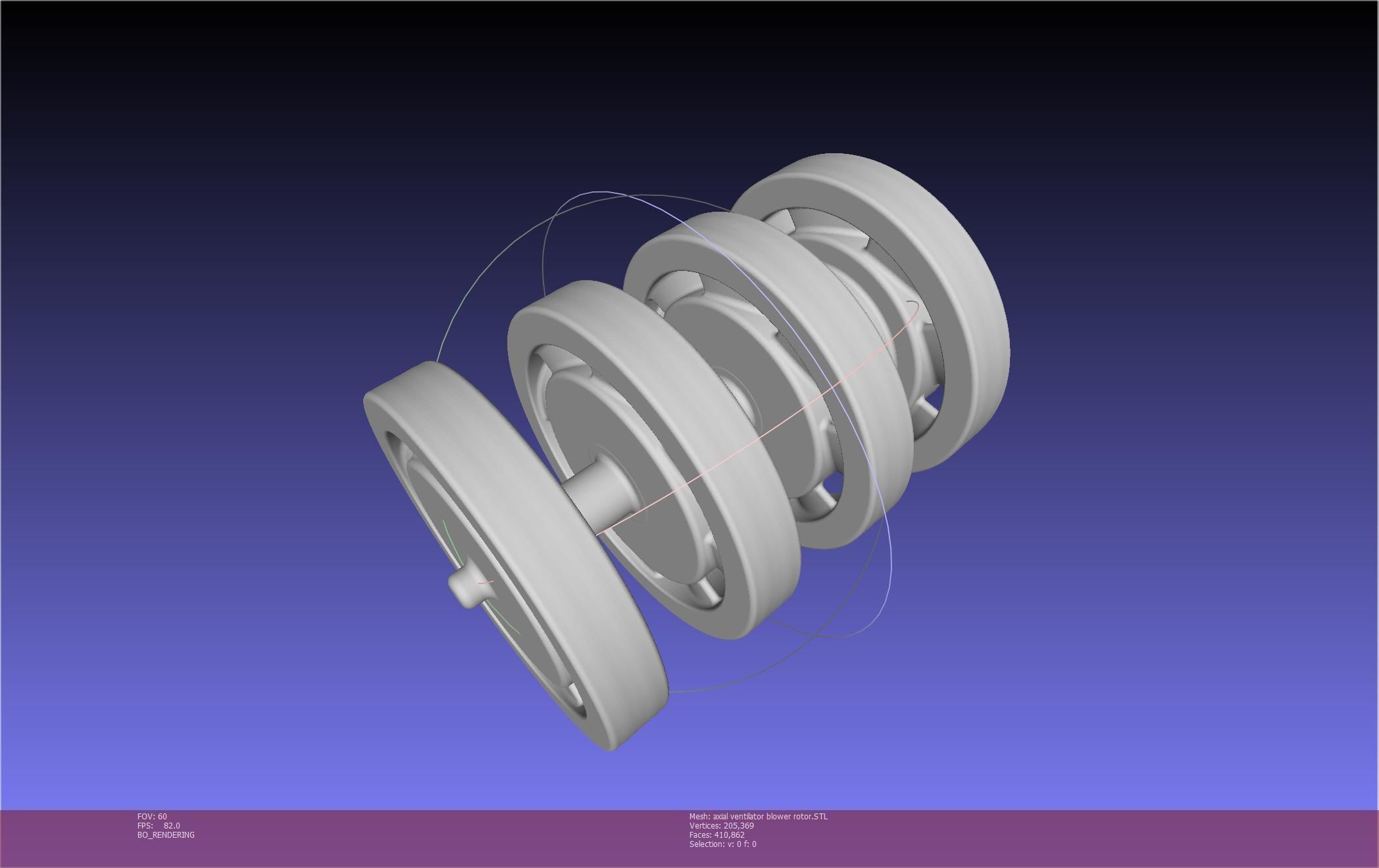 3D-Printable Axial Ventilator Blower Assembly 3D print model_30