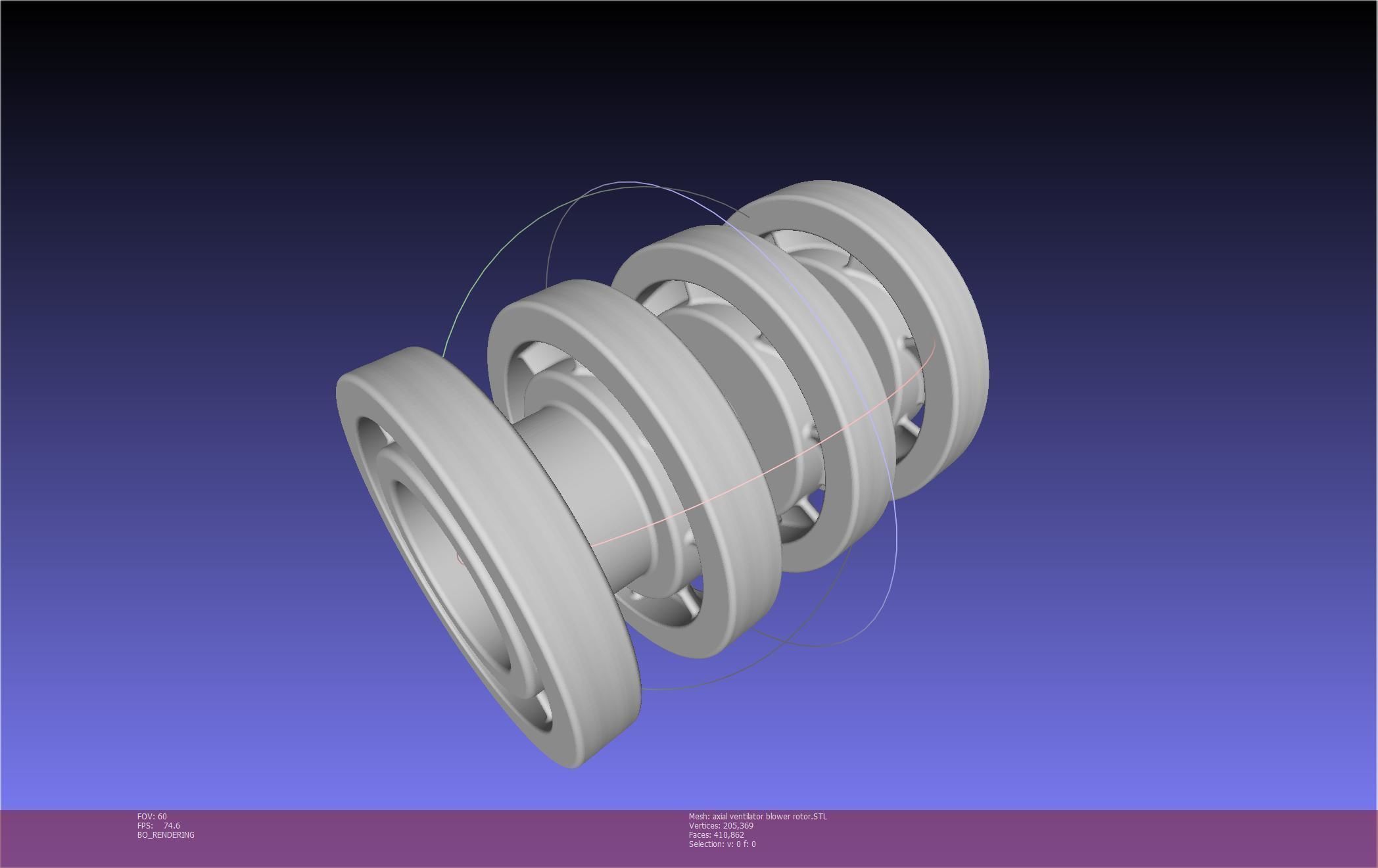 3D-Printable Axial Ventilator Blower Assembly 3D print model_33