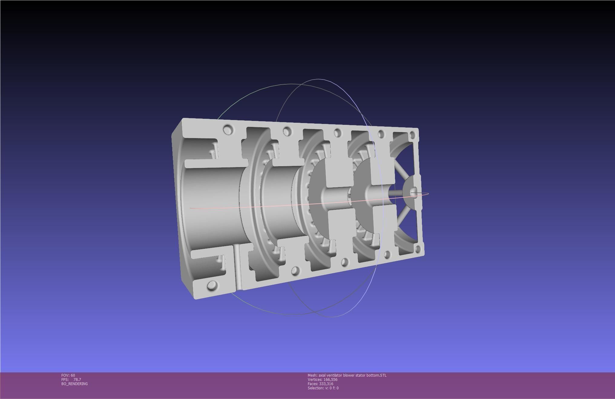 3D-Printable Axial Ventilator Blower Assembly 3D print model_116