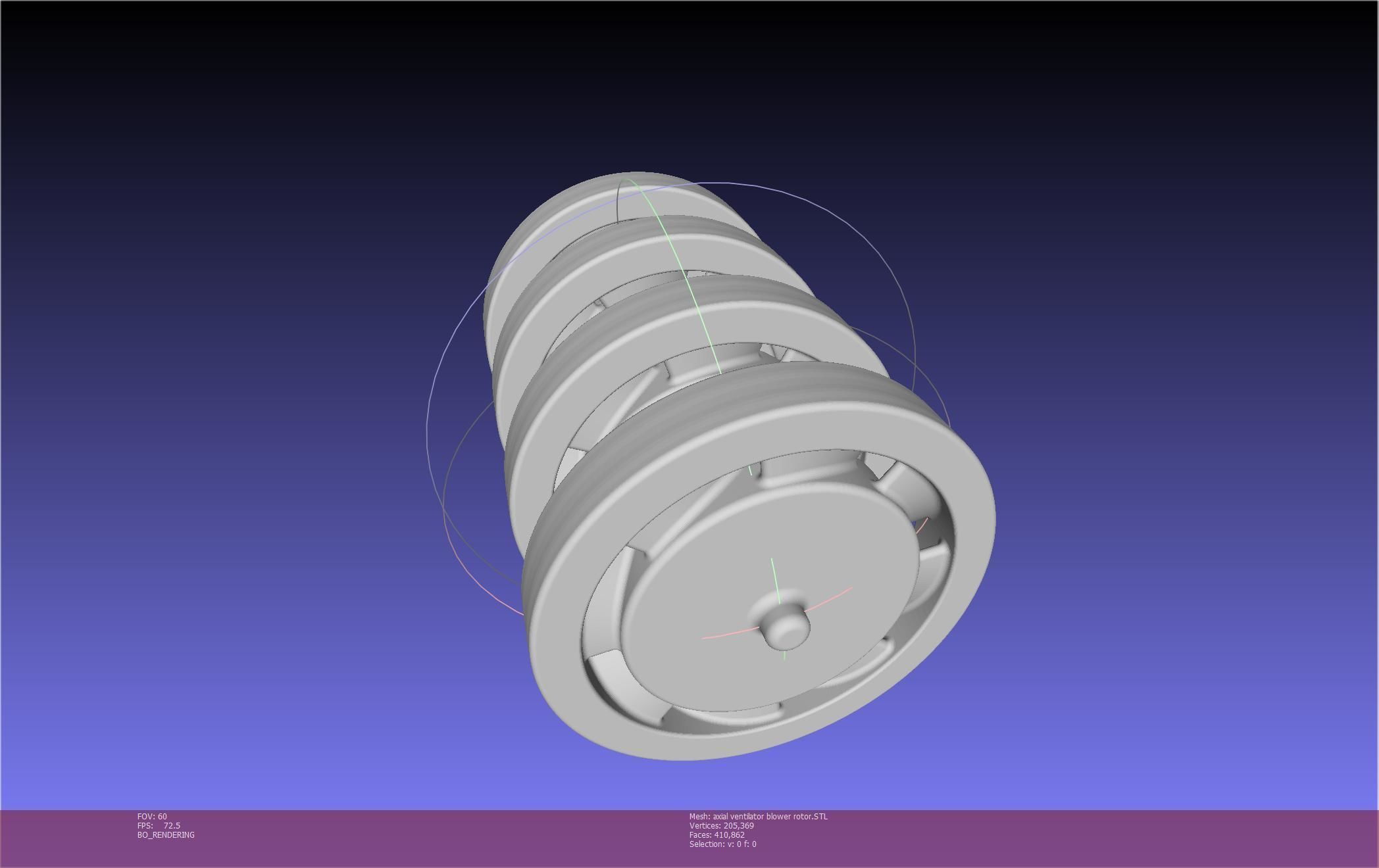 3D-Printable Axial Ventilator Blower Assembly 3D print model_29