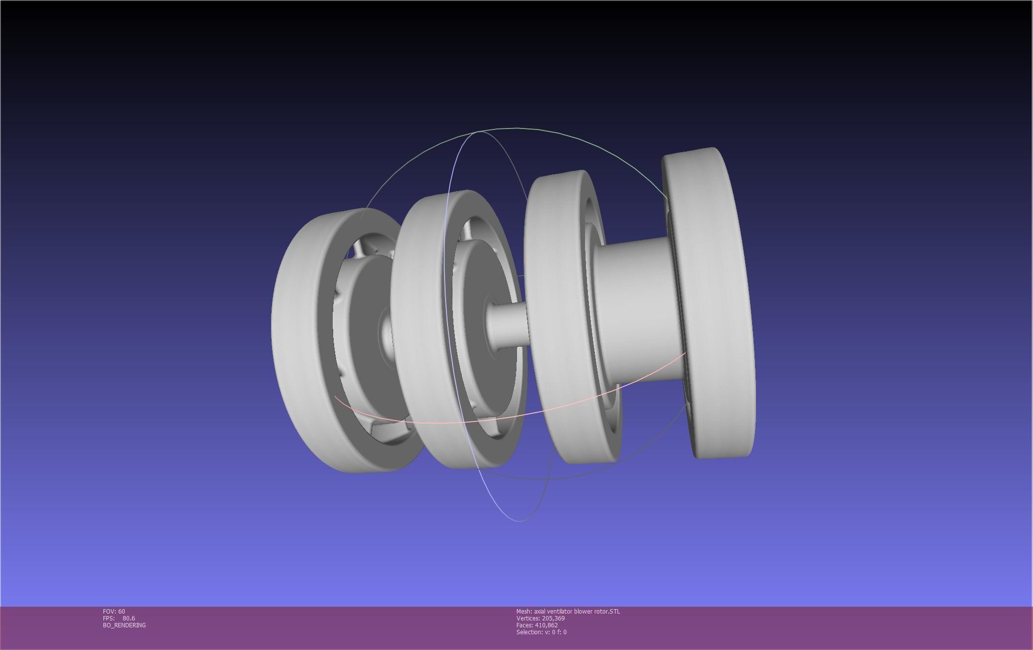 3D-Printable Axial Ventilator Blower Assembly 3D print model_23