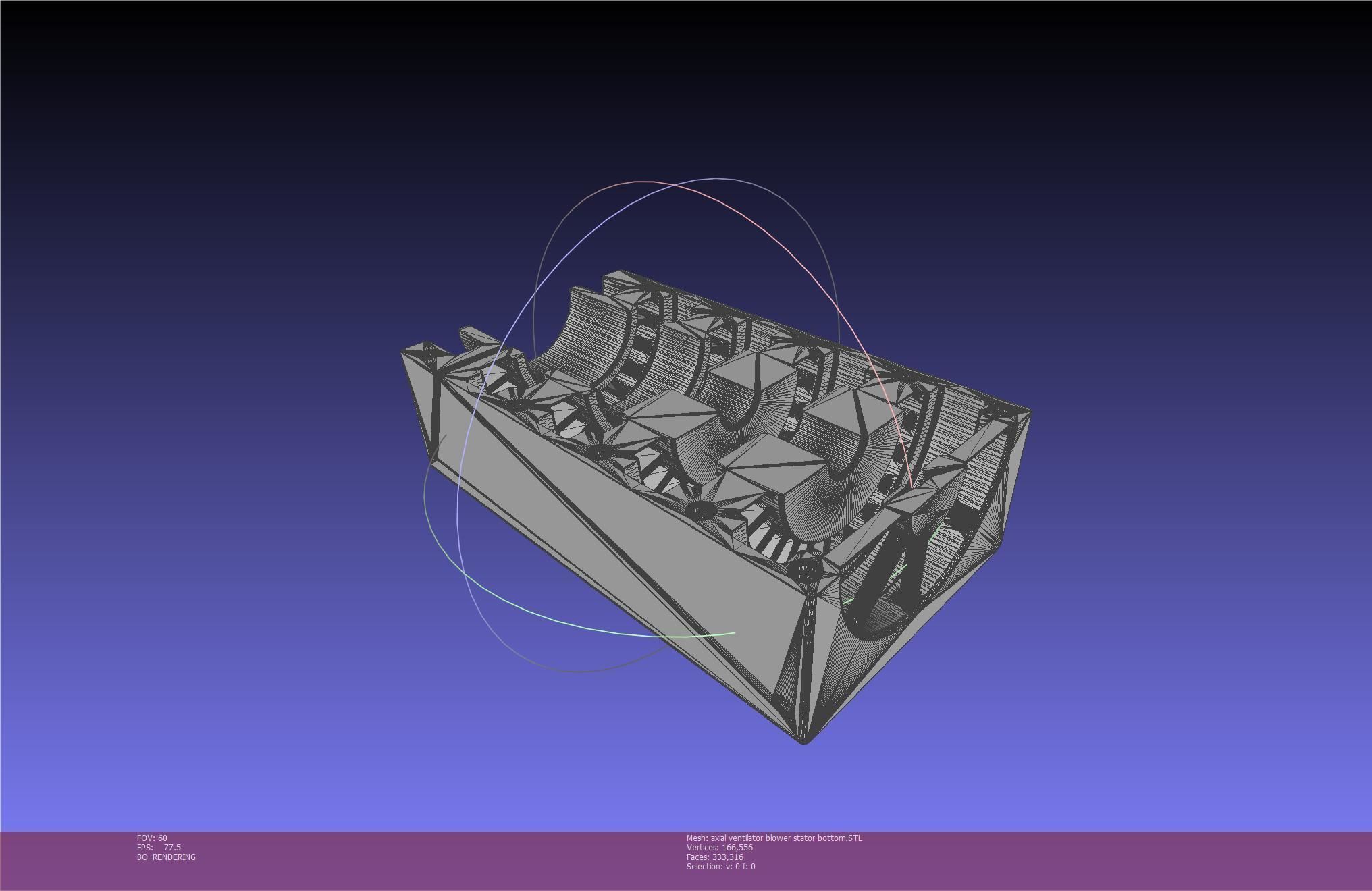 3D-Printable Axial Ventilator Blower Assembly 3D print model_105