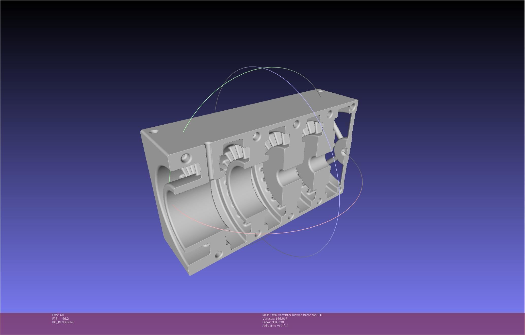 3D-Printable Axial Ventilator Blower Assembly 3D print model_92